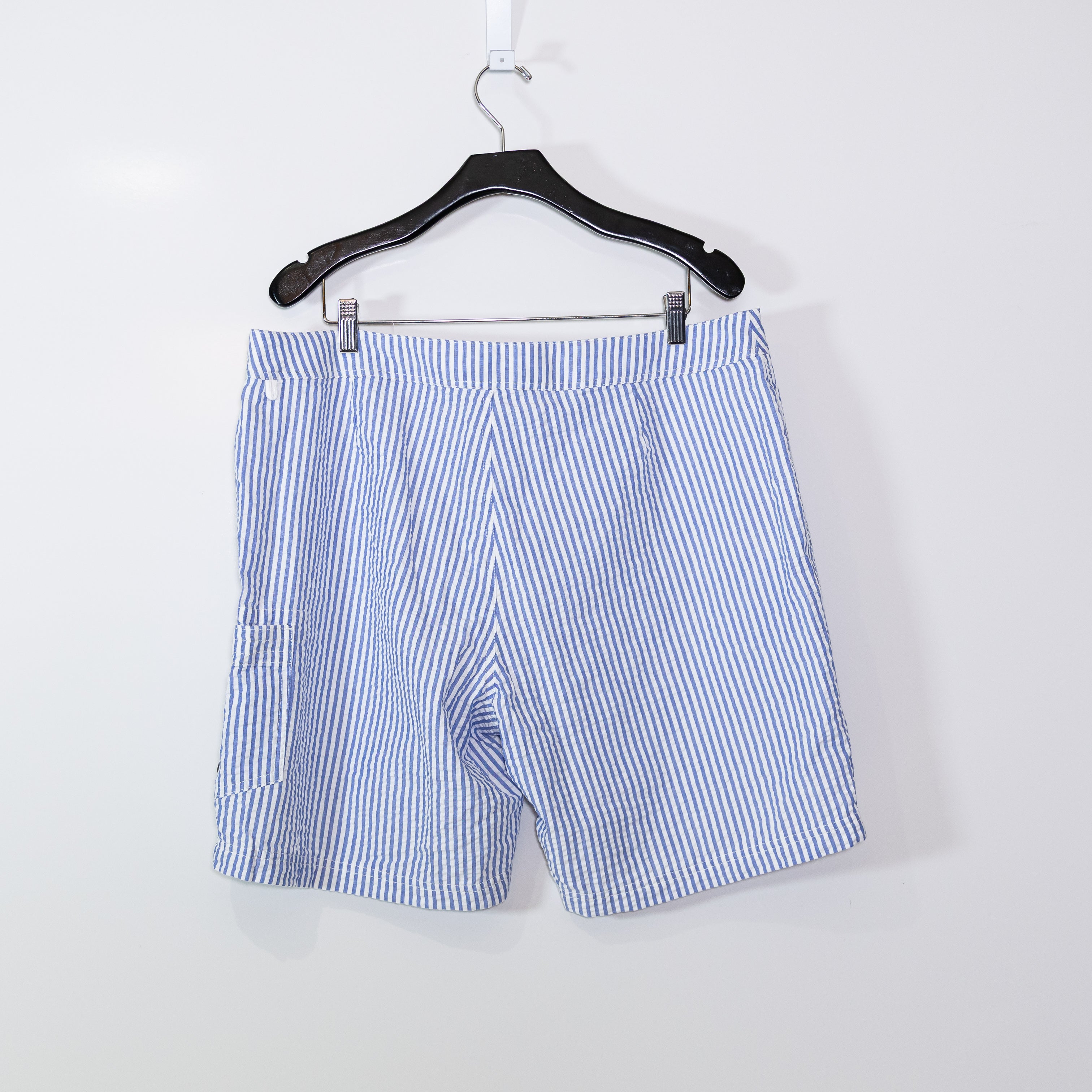 NEW J By J. Crew Men's 9" Seersucker Bathing Suit Board Short Sail Blue White 38