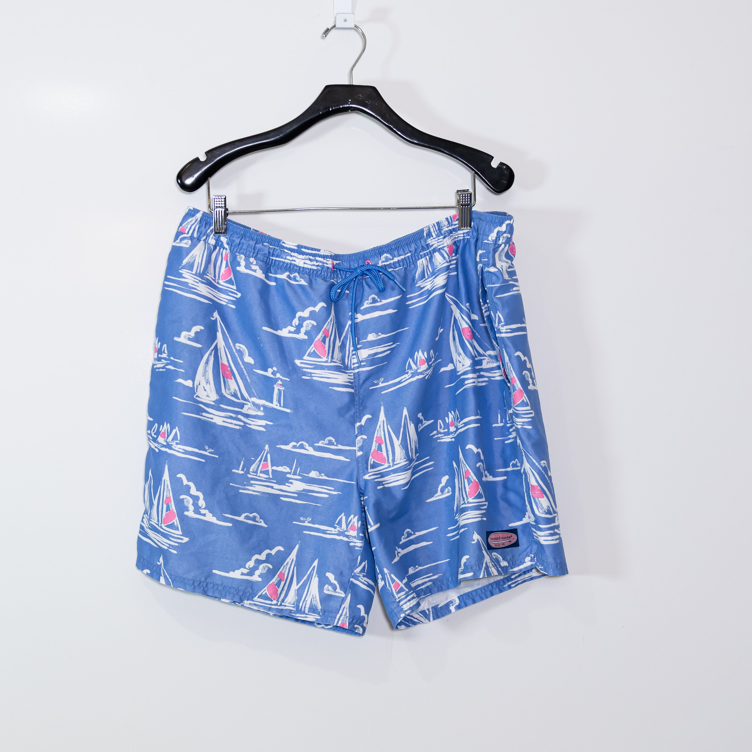 Vineyard Vines Men's Sailboat Nautical Print Pattern Swim Bathing Suit Shorts XL