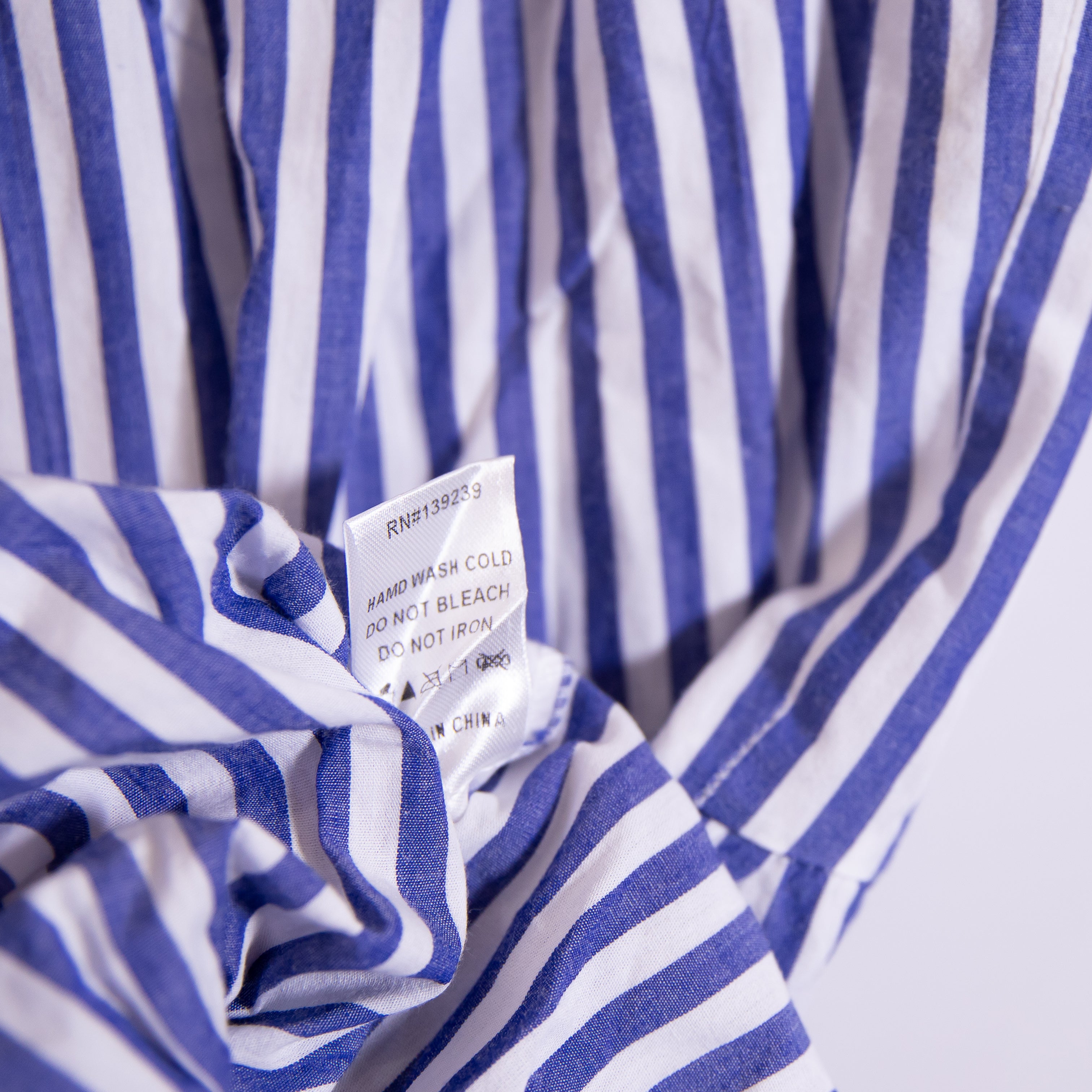 Pomander Place Tuckernuck Kenzo Blue White Stripe Sleeveless Cotton Poplin Dress