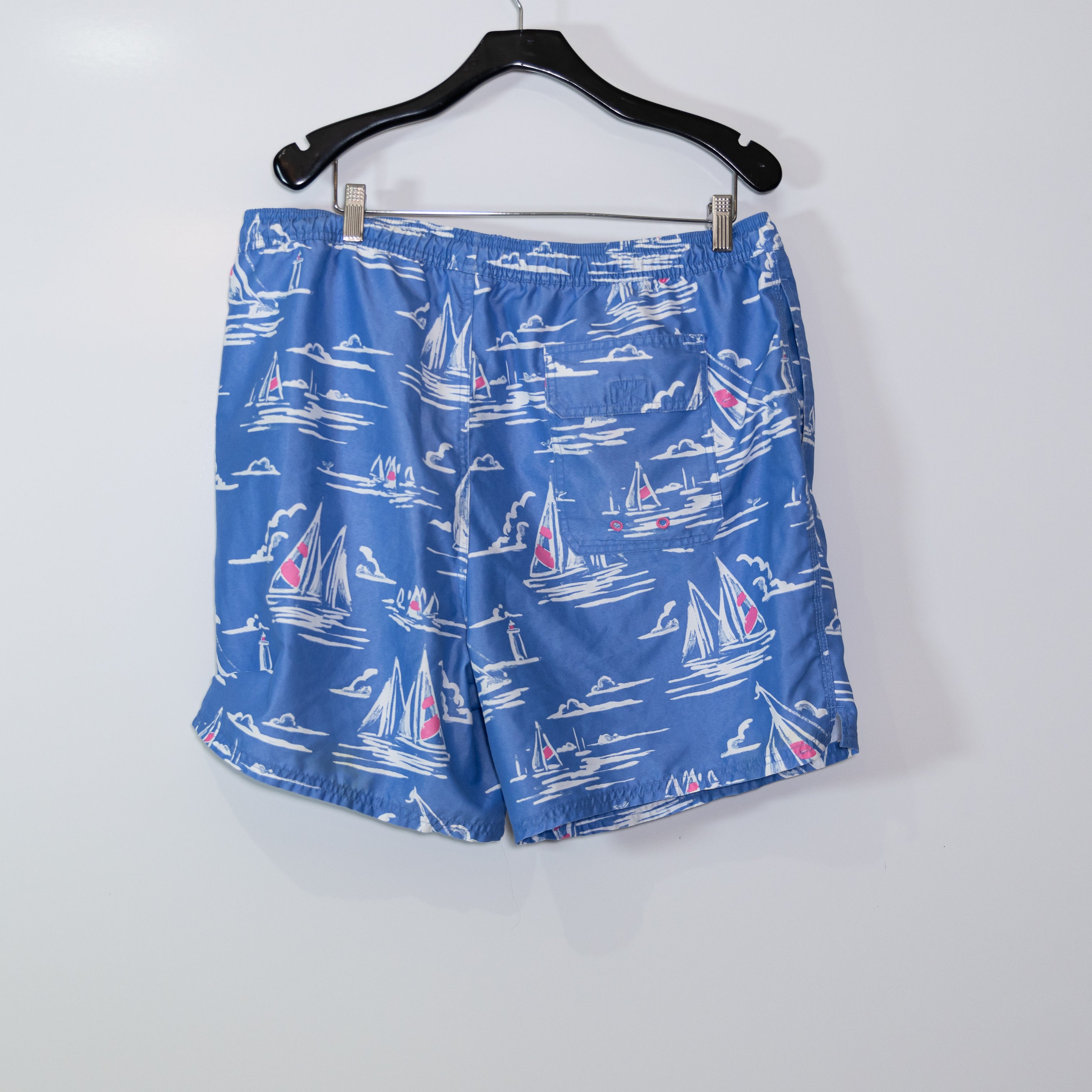 Vineyard Vines Men's Sailboat Nautical Print Pattern Swim Bathing Suit Shorts XL