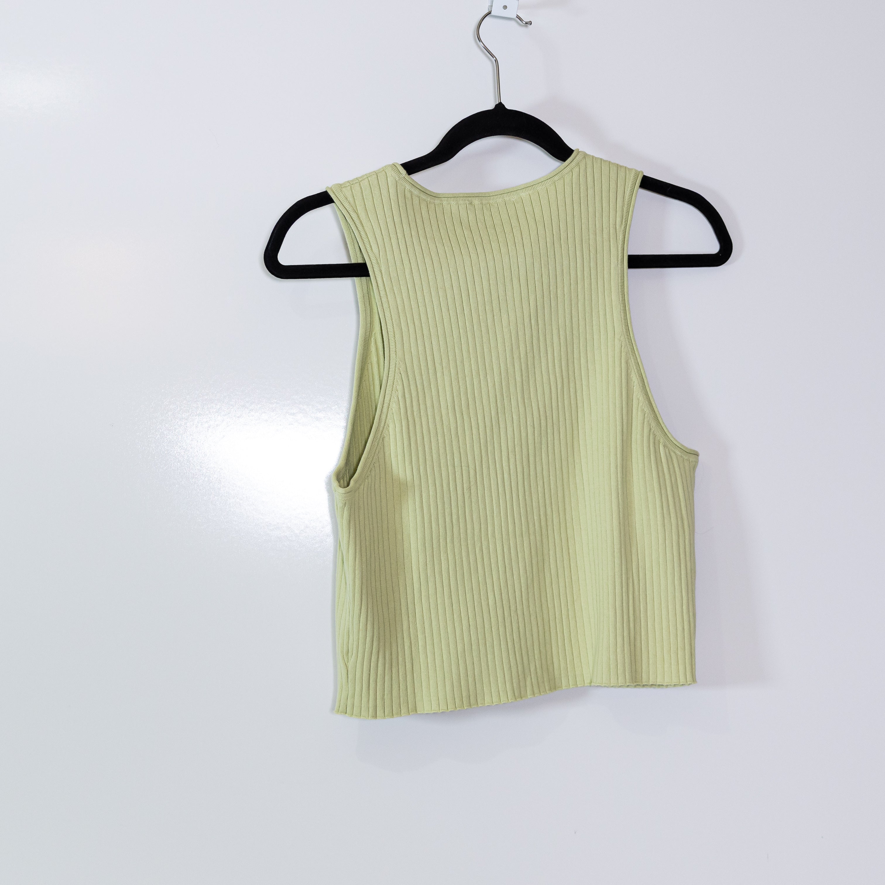 Reformation Carlotta Organic Cotton Blend Ribbed Knit Stretch Sleeveless Sweater