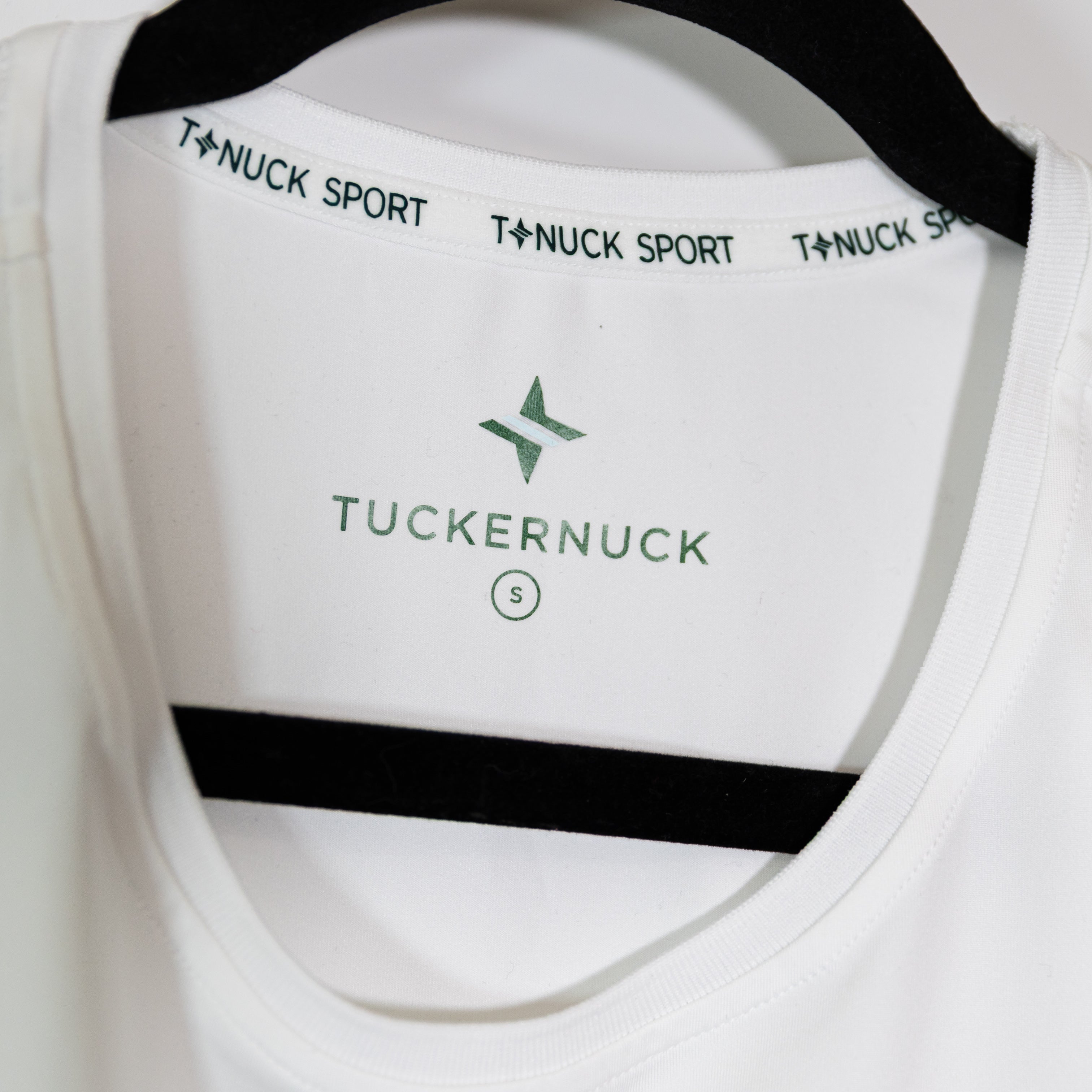 Tuckernuck TNuck Sport Lea White Performance Jersey Ruffle Short Sleeve Tank Top