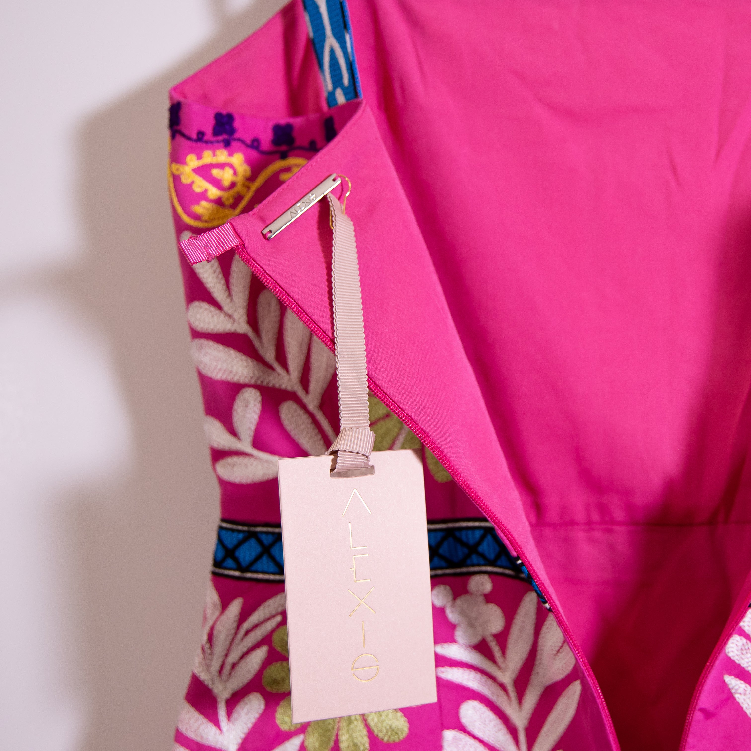 NEW Alexis Alora Square Neck Tank Tiered Embroidered Midi Dress Aurora Pink XS