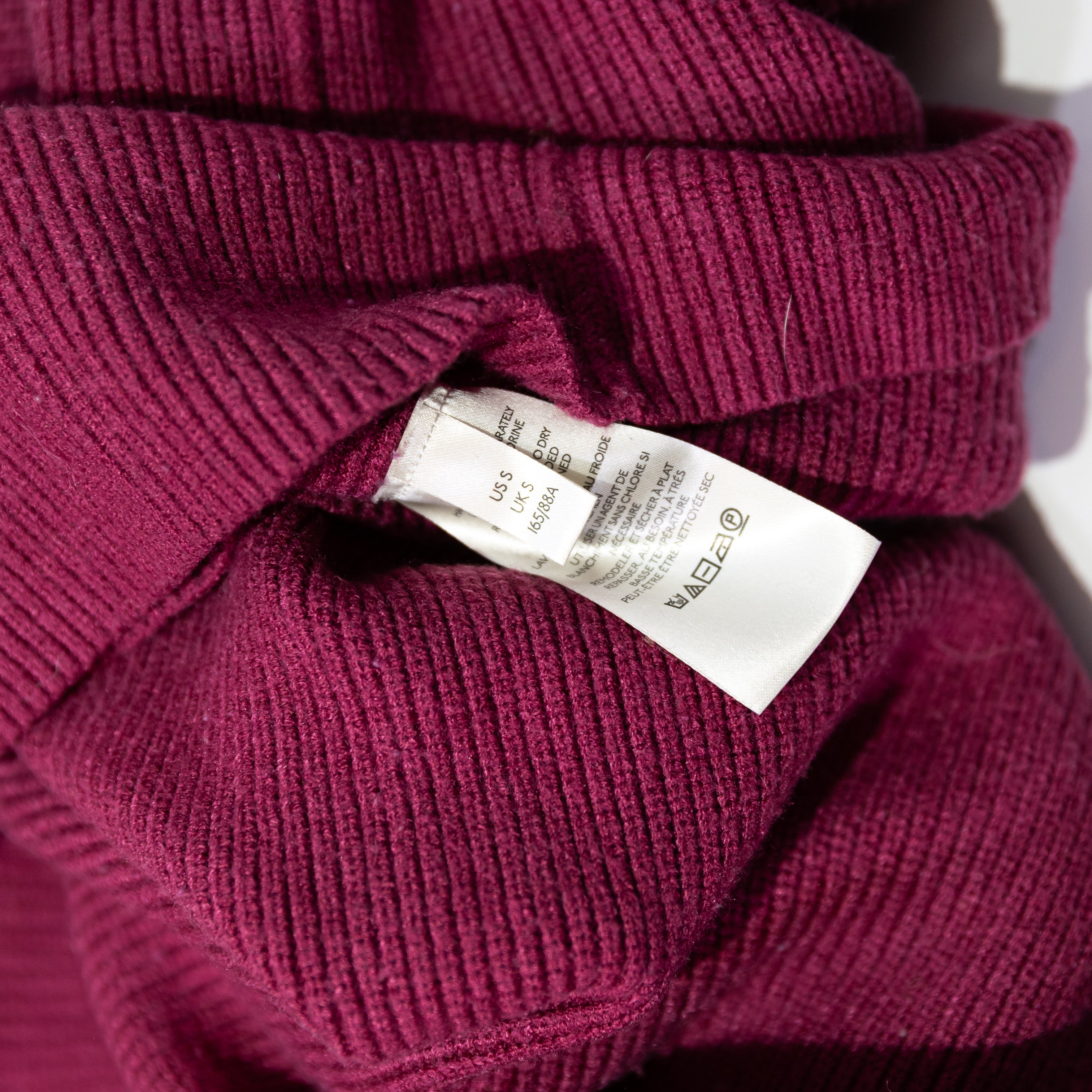 Free People Softly Structured Knit Stretch Turtleneck Pullover Sweater Purple S