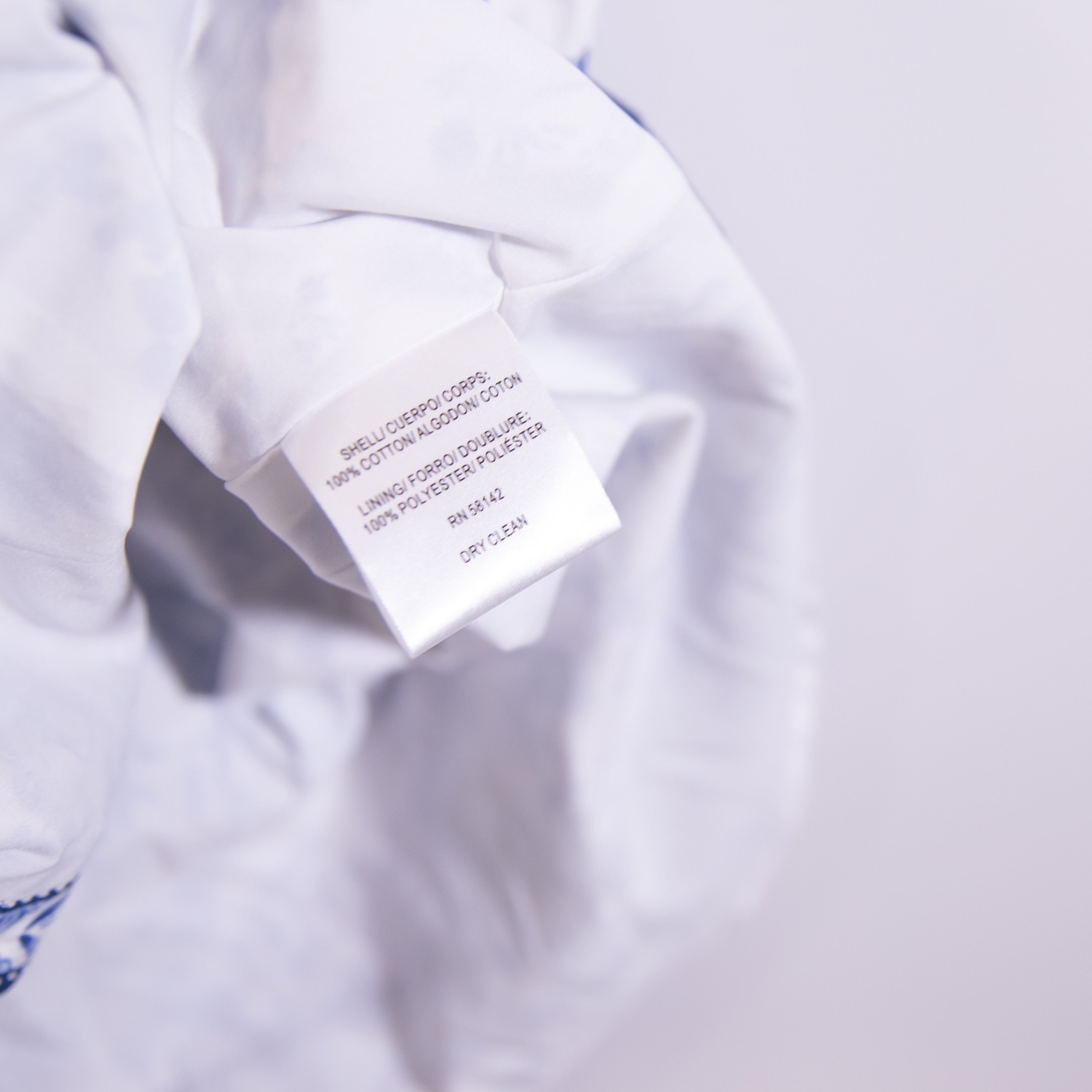 Gal Meets Glam Darla Cotton Poplin Cornflower Floral Blue Toile Mini Dress 8