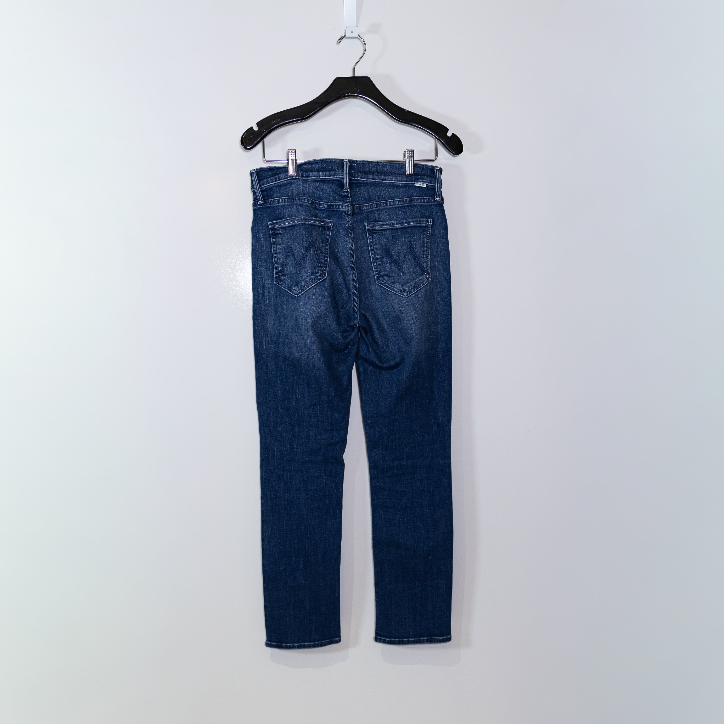 Mother Denim The Mid Rise Dazzler Ankle Crop Cotton Stretch Nothing Between Us