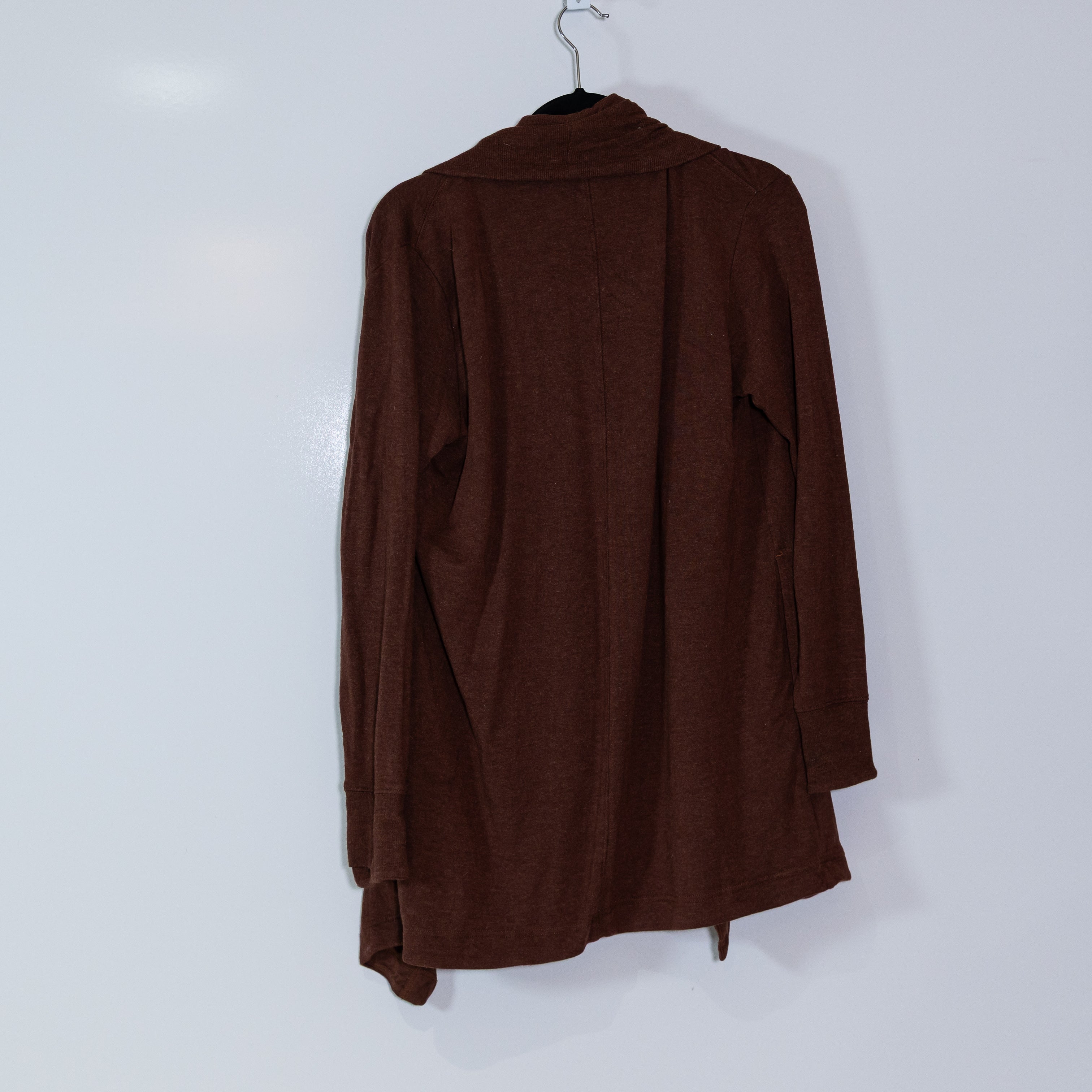 Athleta Women's Pranayama Restore Wrap Nirvana Fabric Cardigan Sweater Brown M