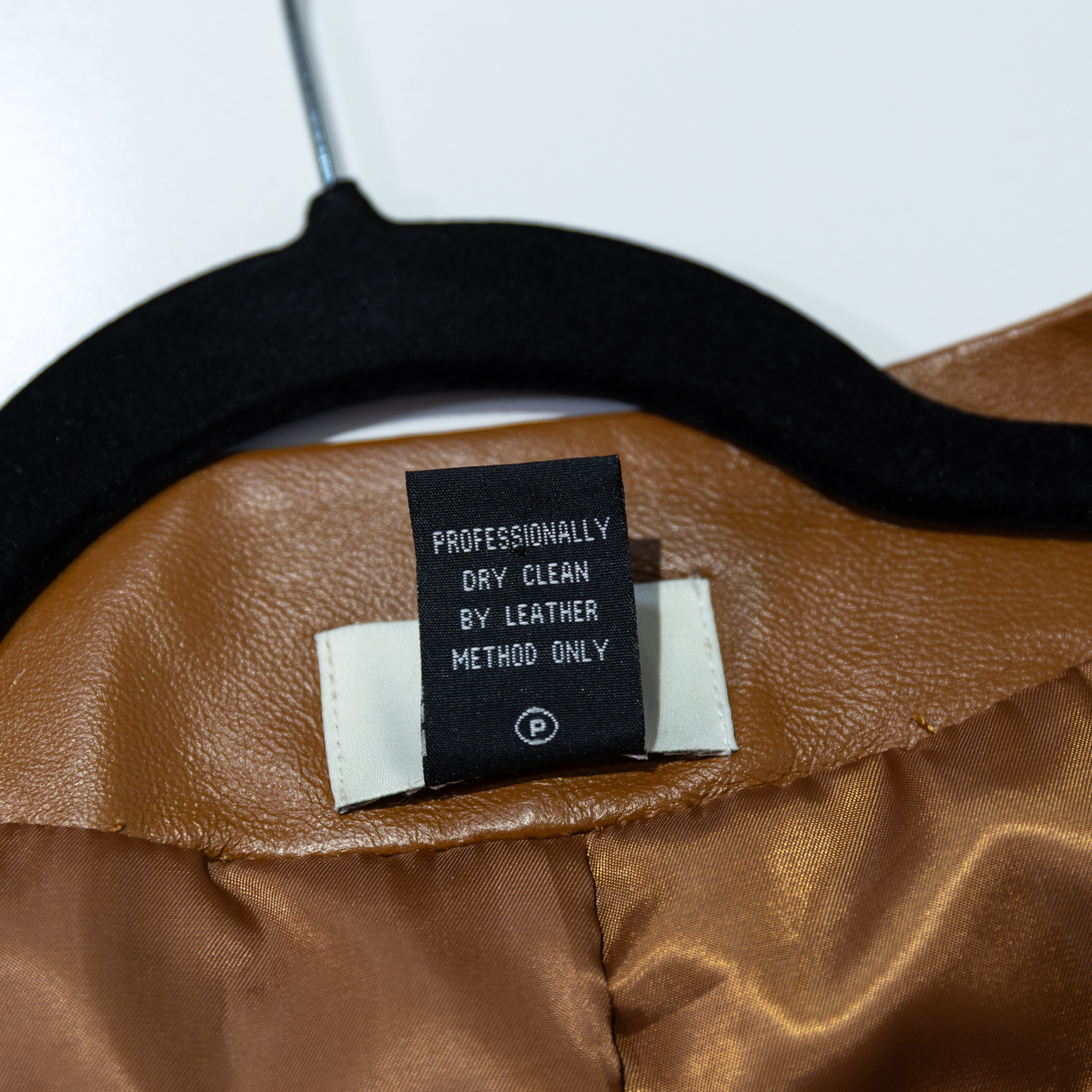 Neiman Marcus Genuine Leather Button Front Overcoat Jacket Brown Tan XL