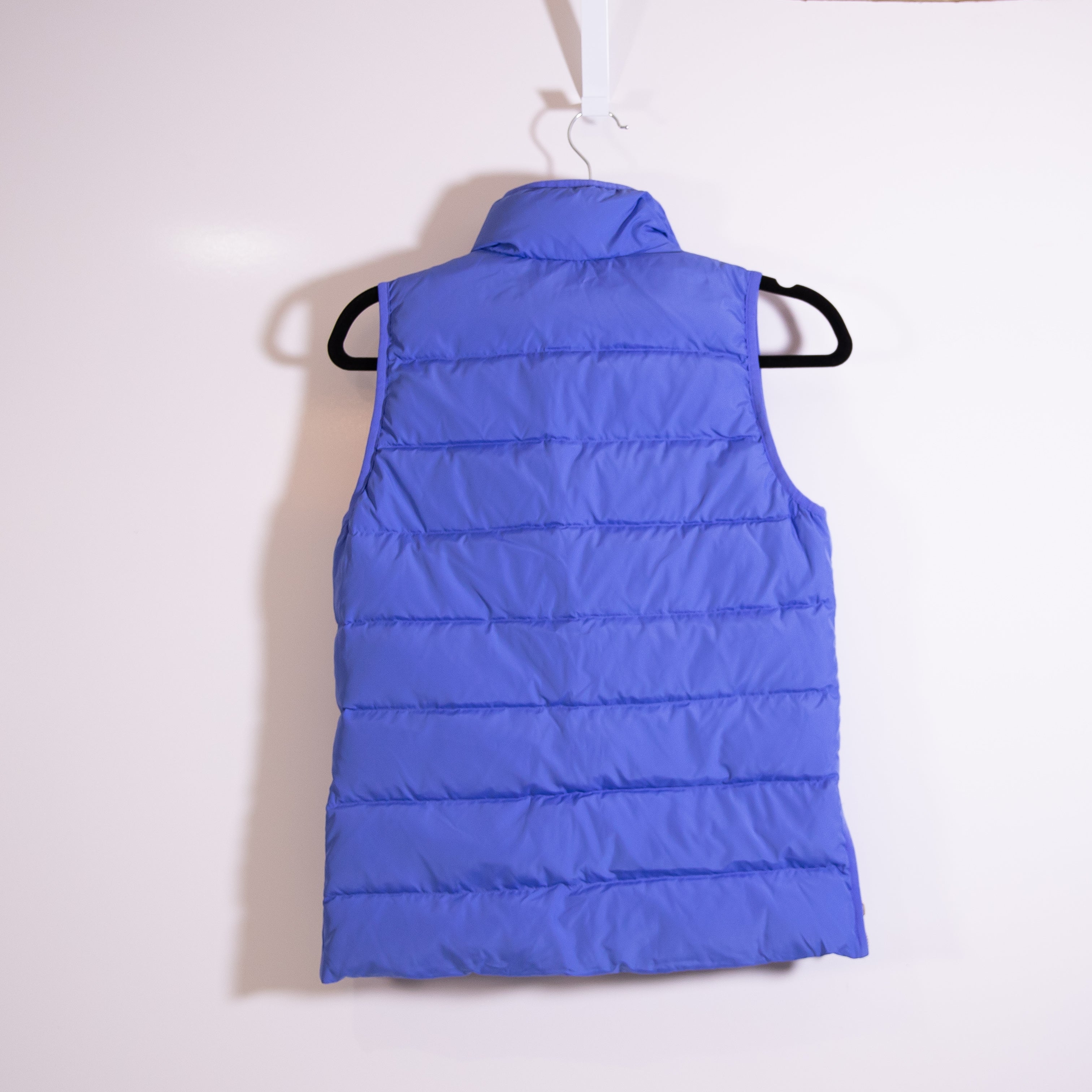J. Crew Women's Mountain Puffer Down Fill Quilted Full Zip Sleeveless Vest Blue