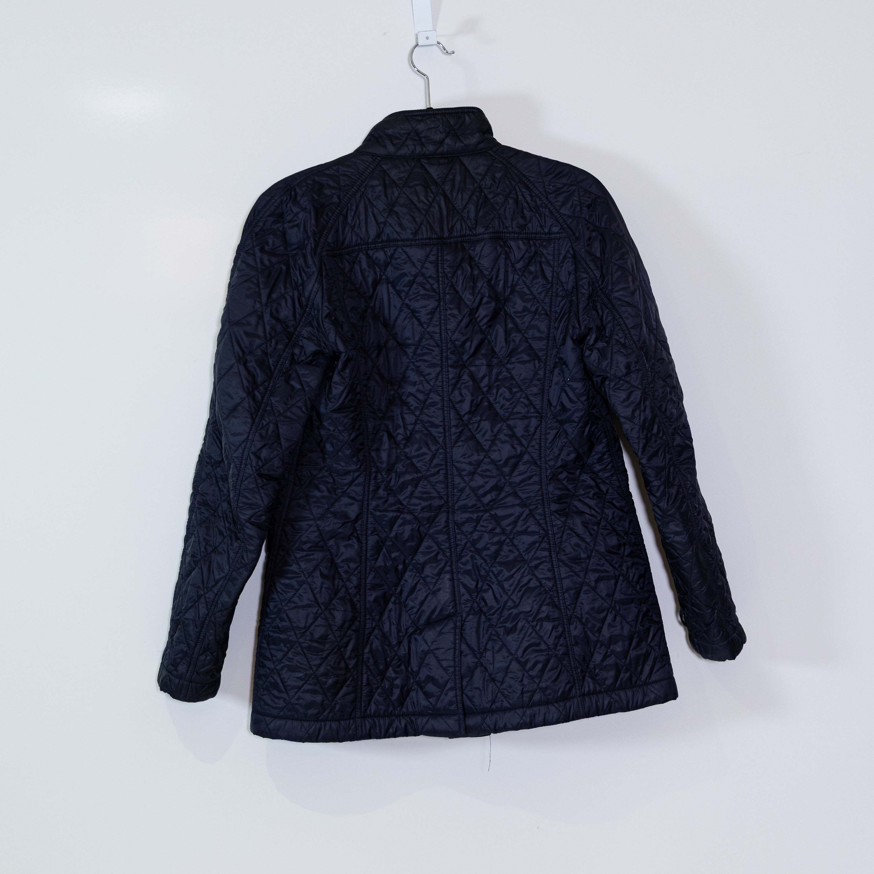 Burberry Brit Women's Full Zip Snap Button Quilted Water Resistant Jacket Blue