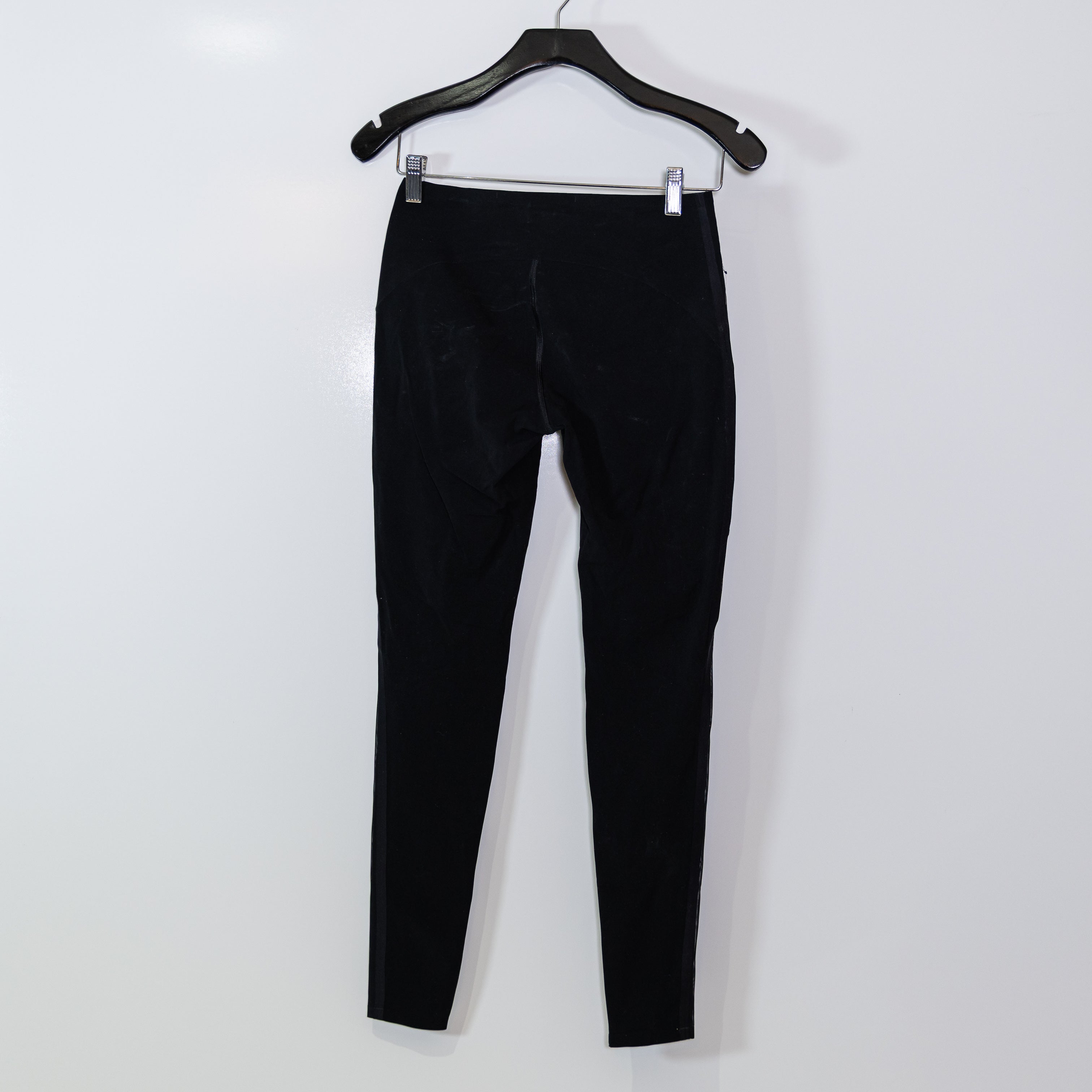Spanx Women's Every Wear Active Work Out Mesh Side Stripe Leggings Black Small