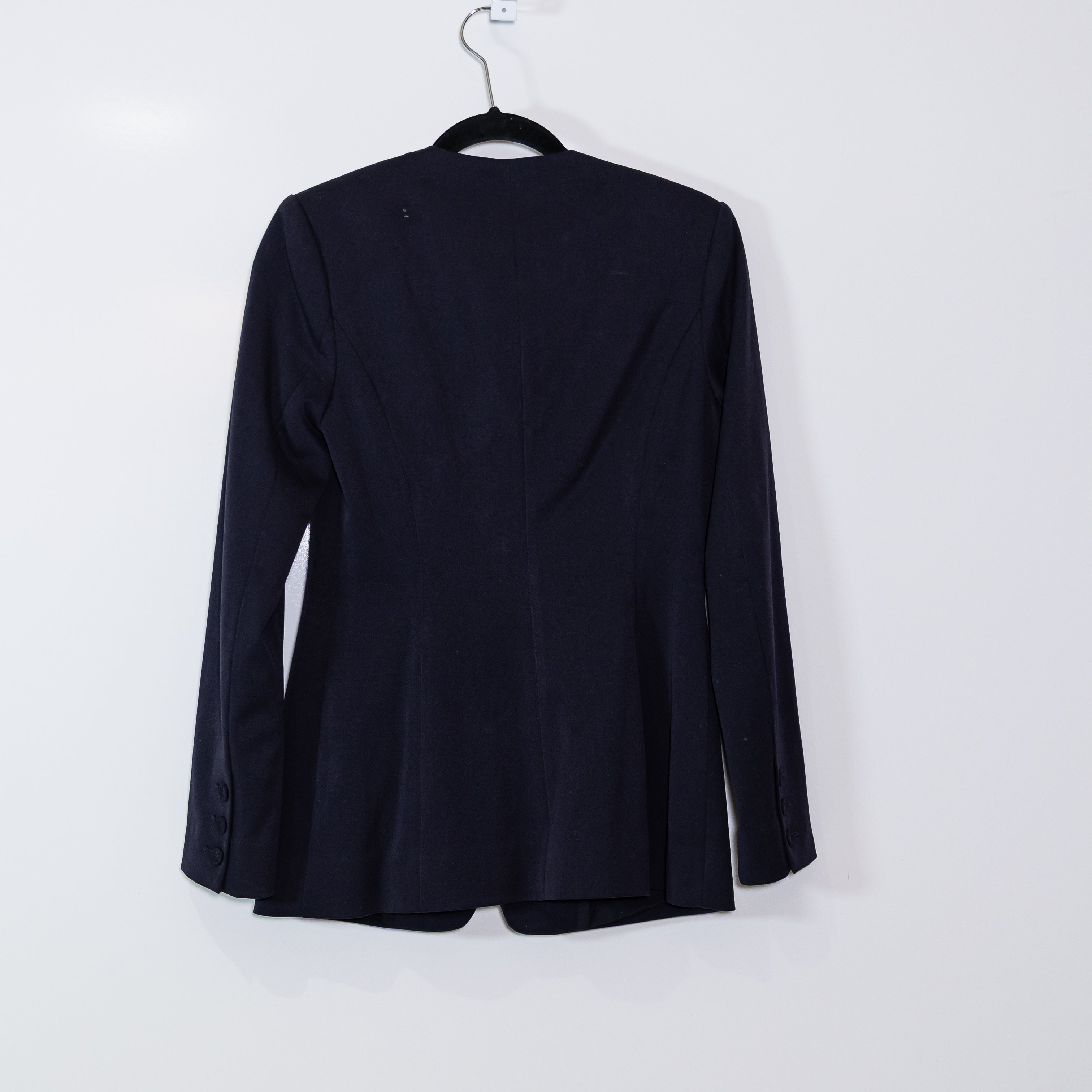 Favorite Daughter The Diana Scoop Neck Button Front Blazer Night Sky Black XS