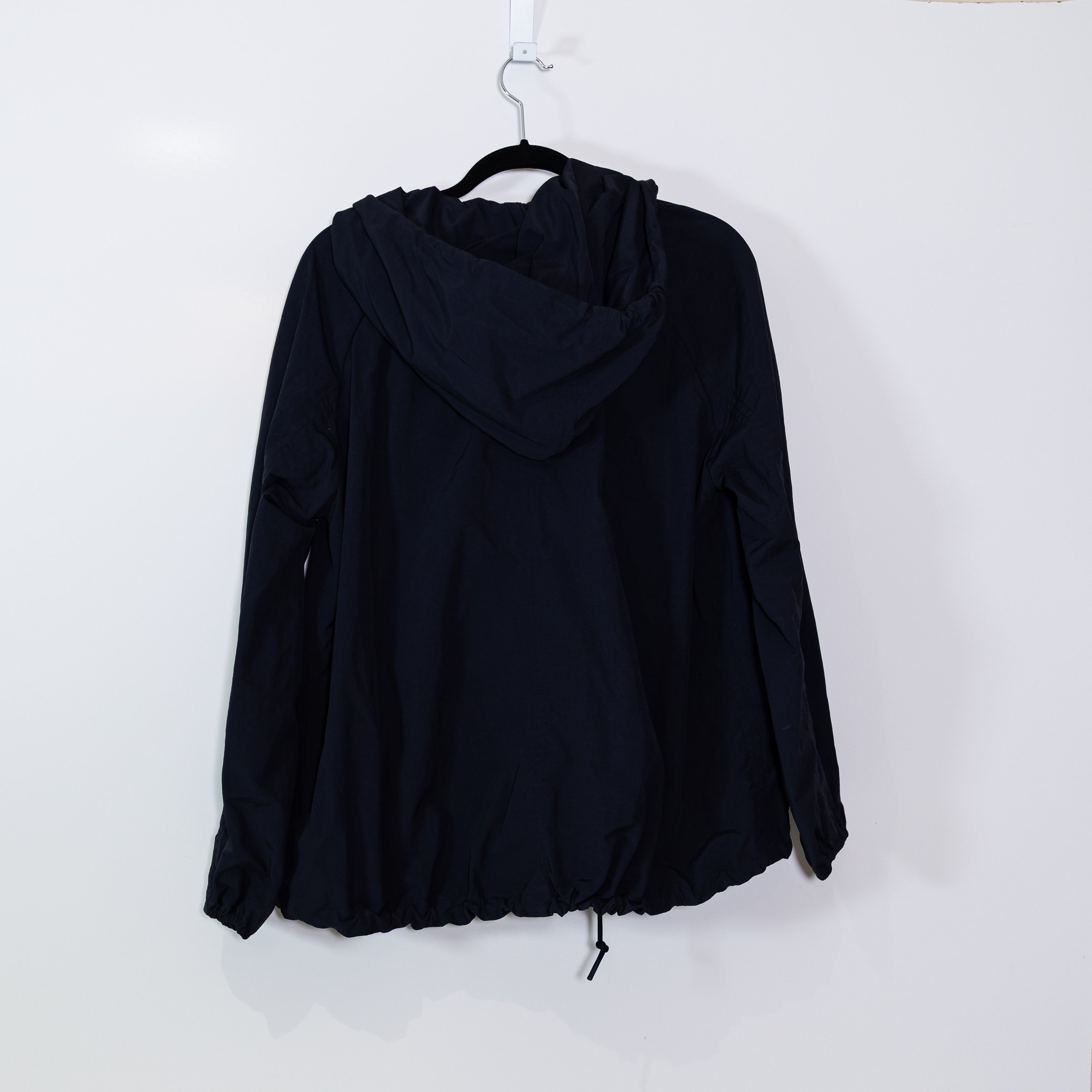 COS Women's Technical Full Zip Hooded Windbreaker Parka Jacket Black Small