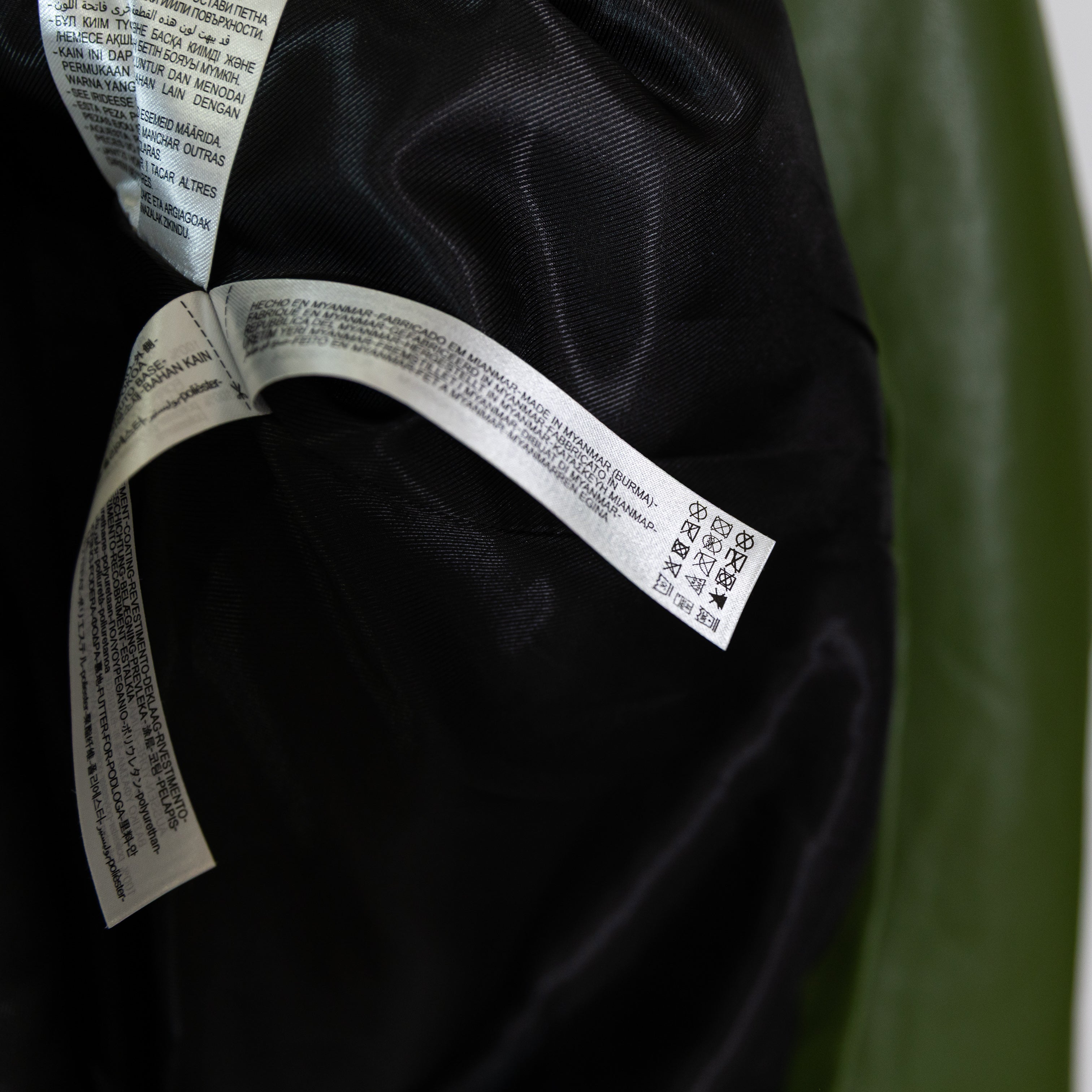 Zara Faux Vegan Leather Collared Two Button Blazer Jacket Green Medium