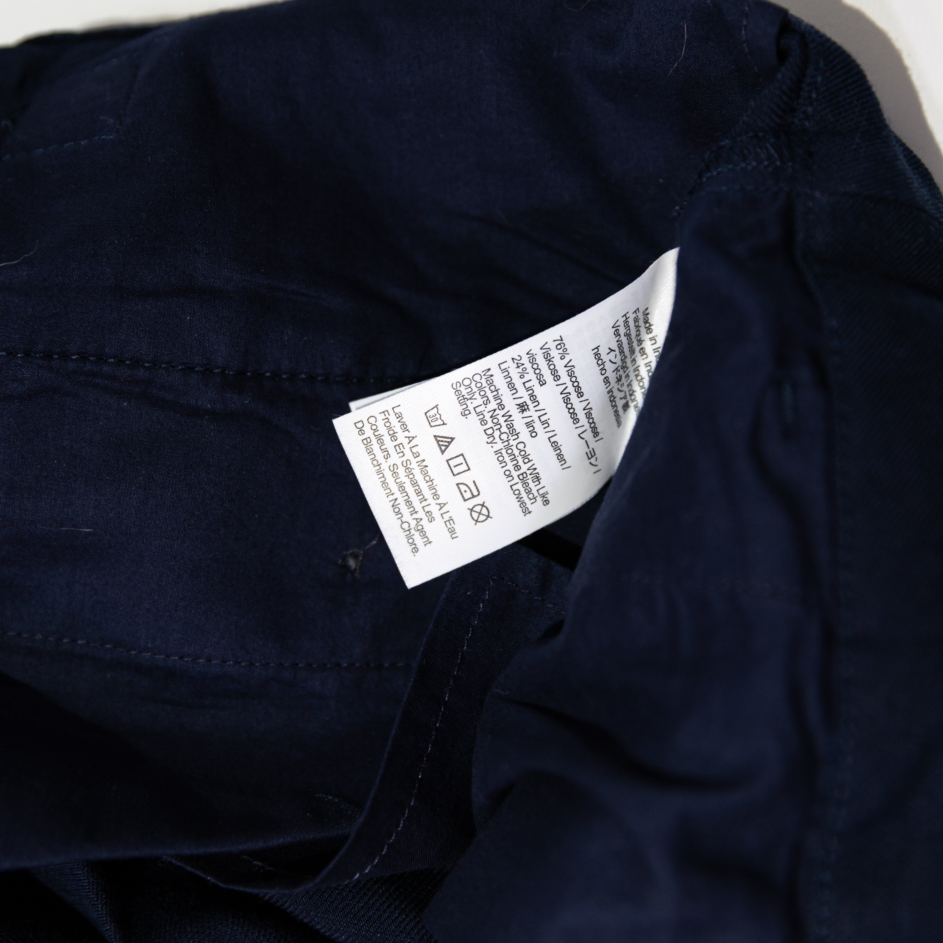 NEW Madewell Pleated High Waist Cargo Linen Blend Midi Skirt Deep Indigo 8