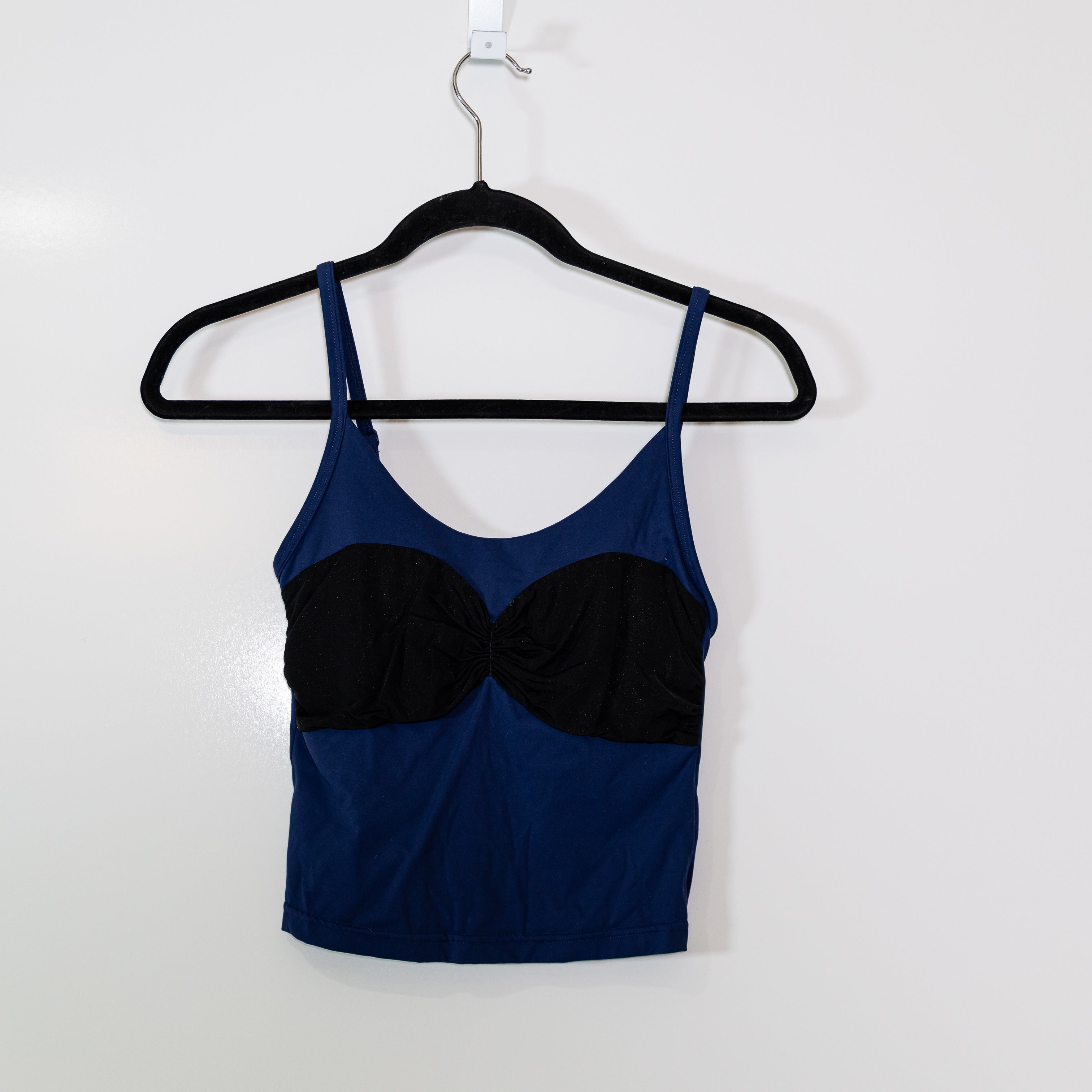 Daughter Lessons Jacq Navy Blue Black Colorblock Athletic Tank Top Shirt Small