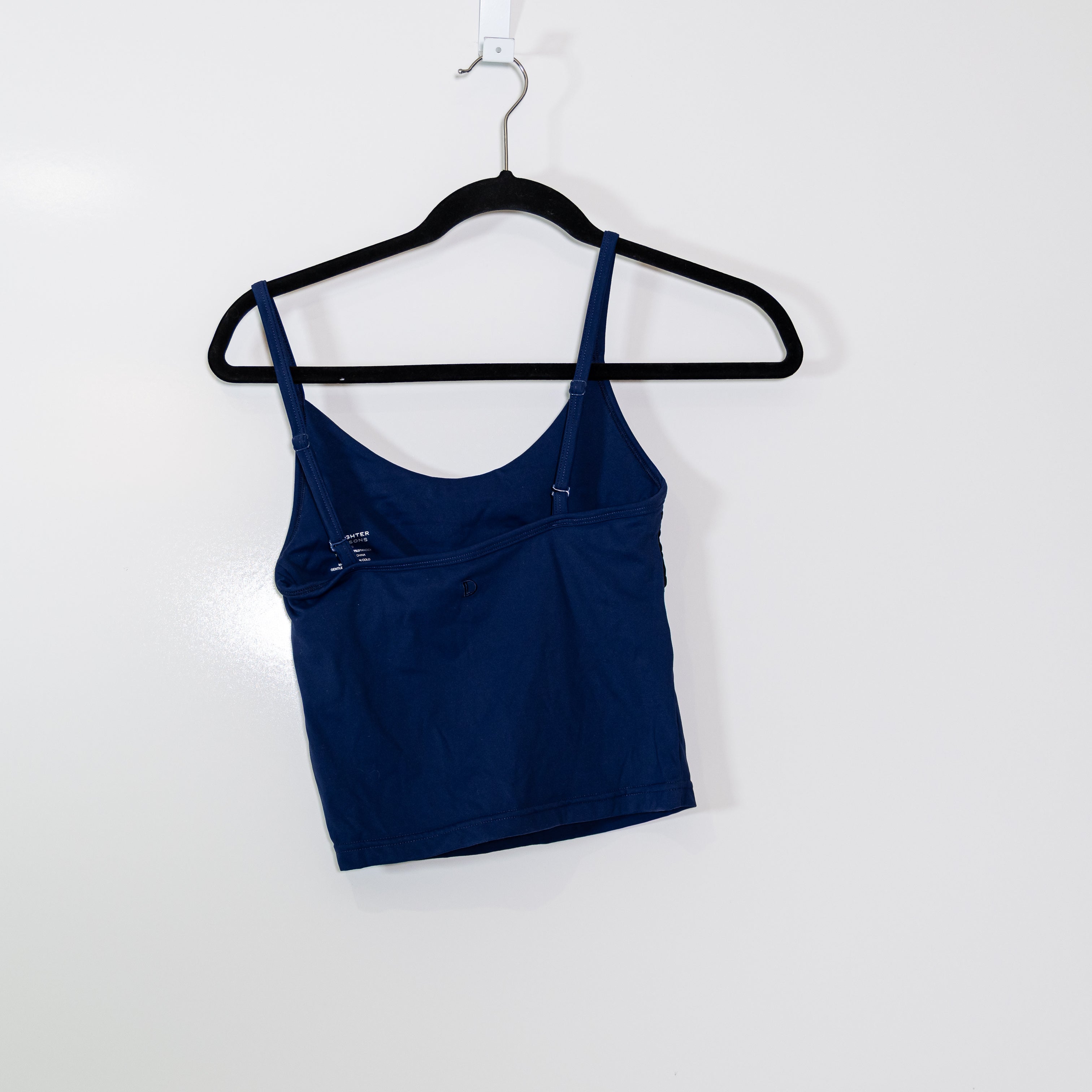 Daughter Lessons Jacq Navy Blue Black Colorblock Athletic Tank Top Shirt Small