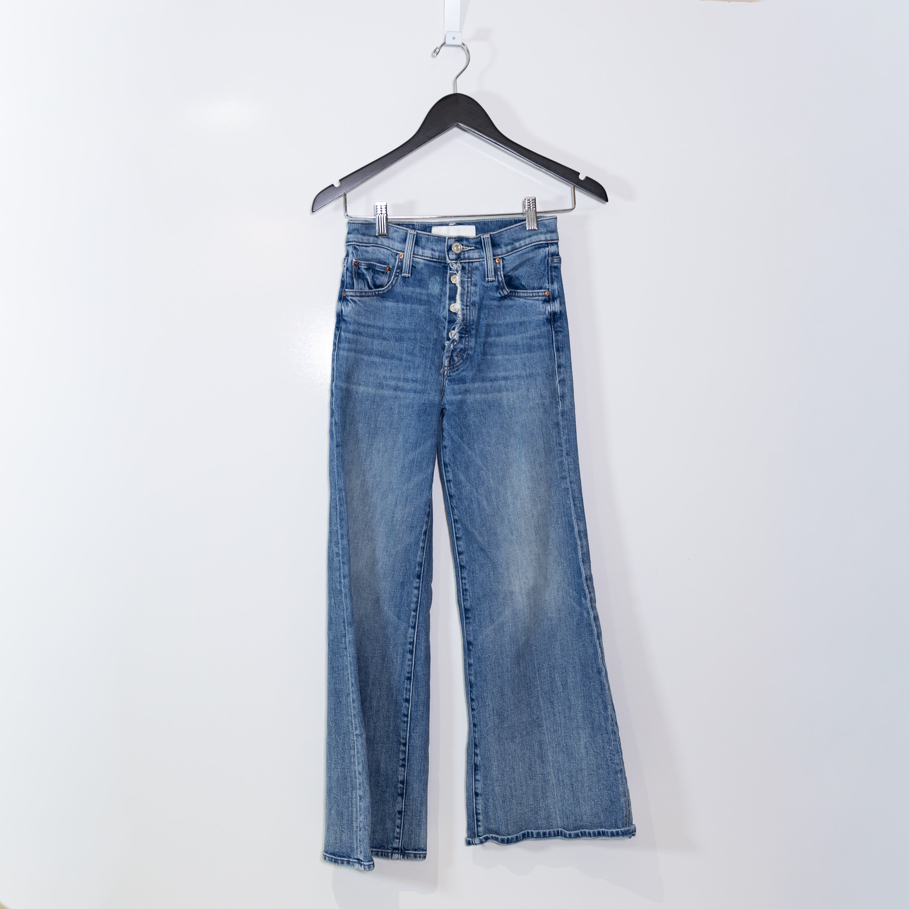 Mother Denim The Fly Cut Tomcat Roller Cotton Stretch Jeans Crushing Wash 24