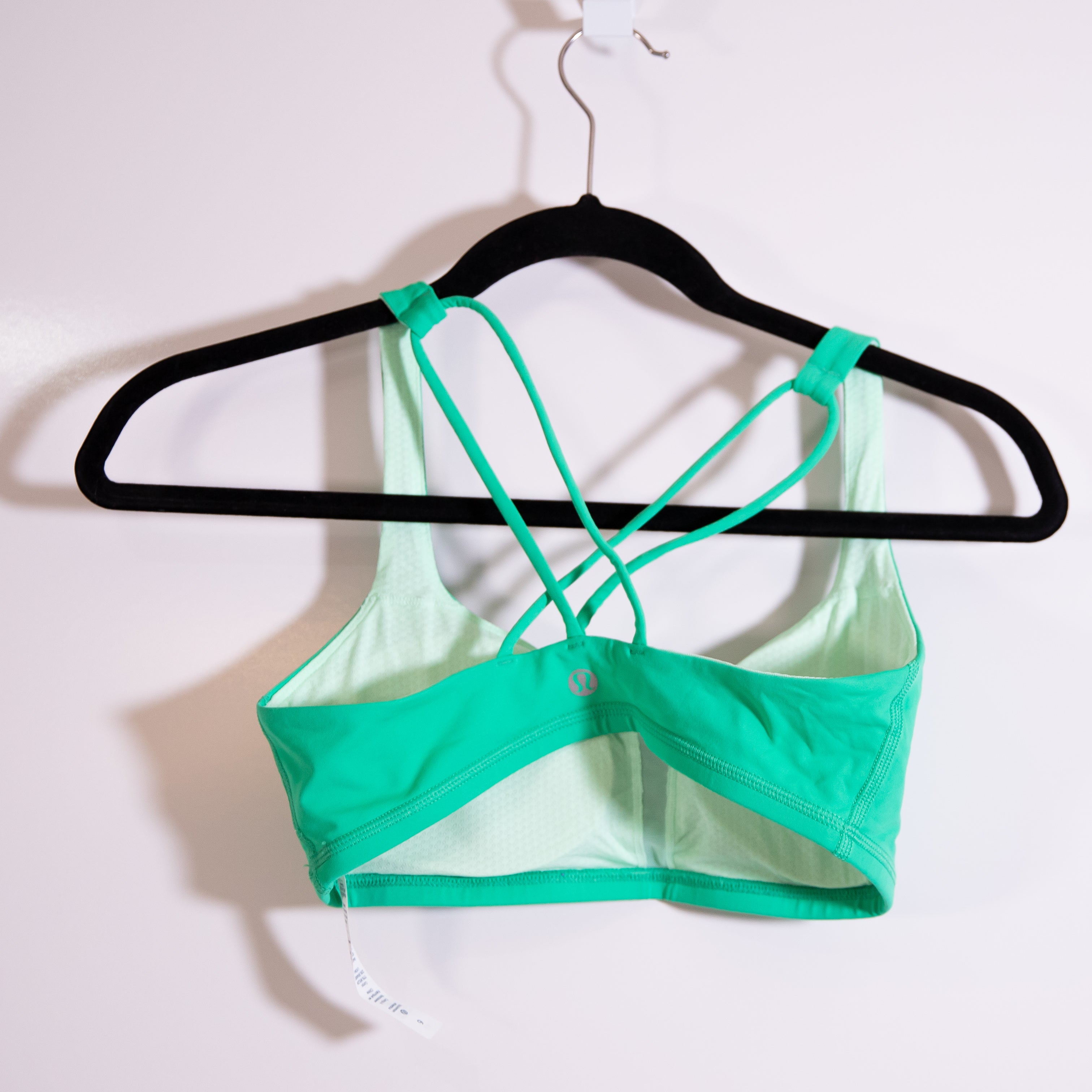 Lululemon Free To Be Athletic Work Out Strappy Sports Bra Solid Very Green 6