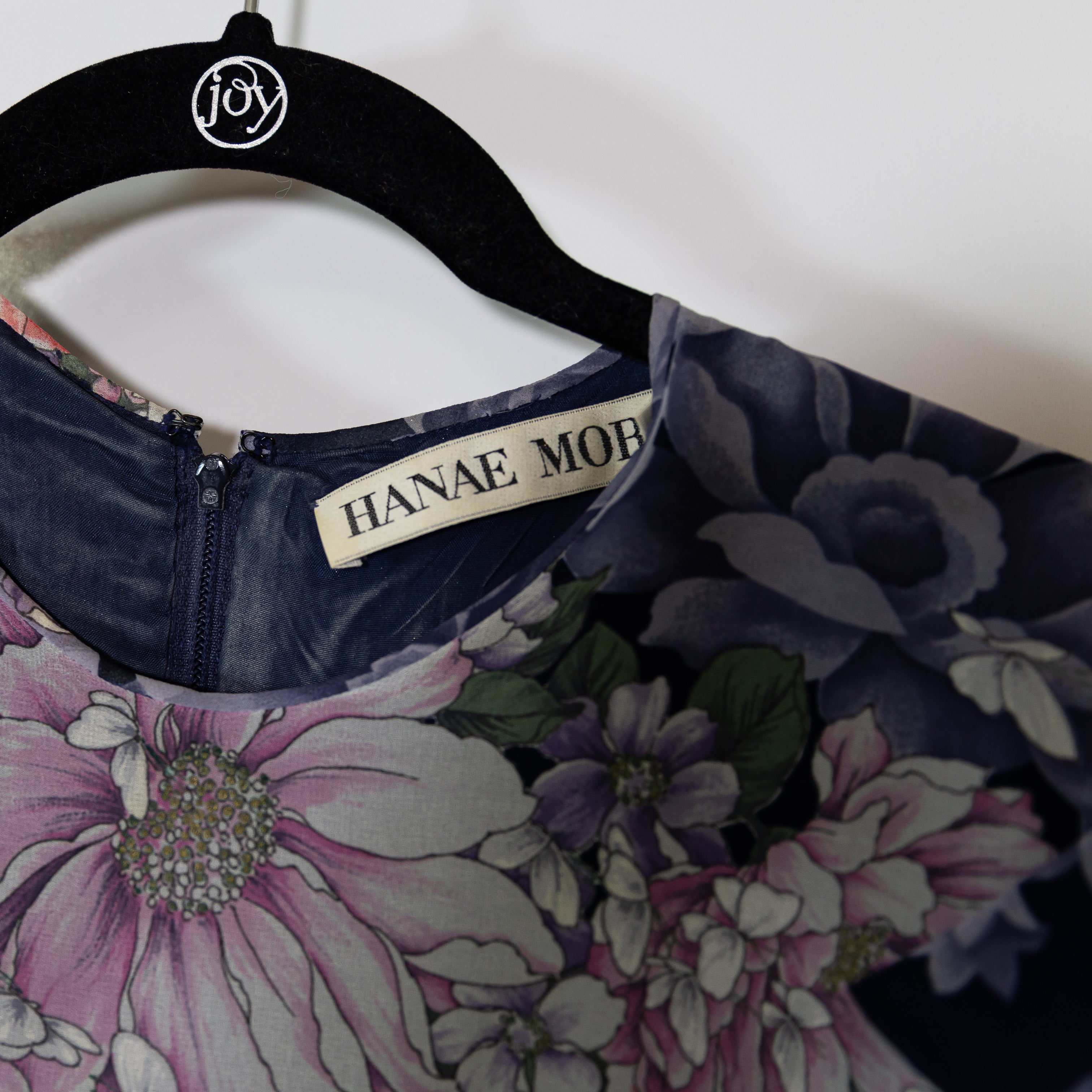 Hanae Mori Vintage Watercolor Floral Flower Print Chiffon Ruffle Mini Dress 8