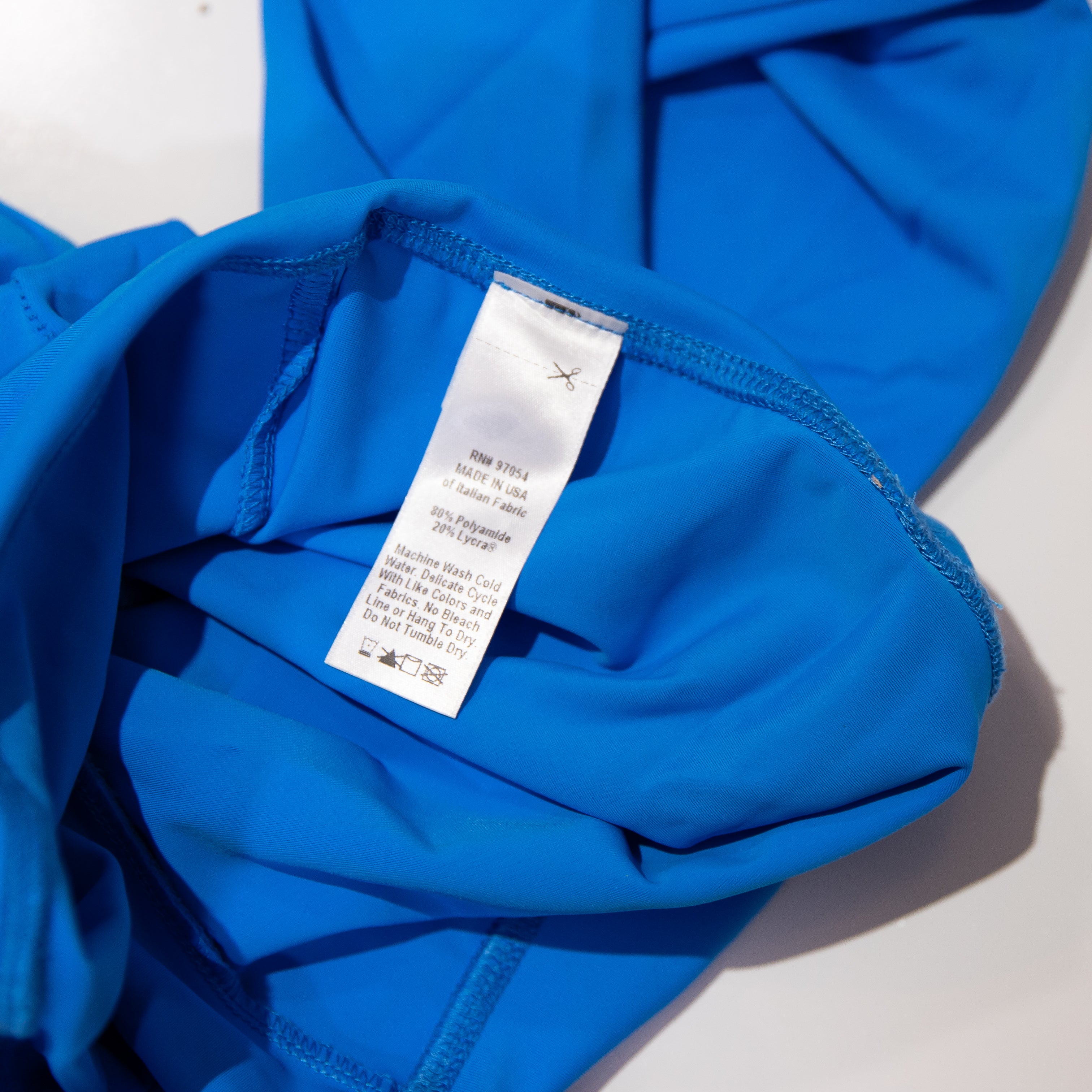 Lanston Sport Athletic Work Out High Rise Training Leggings Pants Solid Blue XS