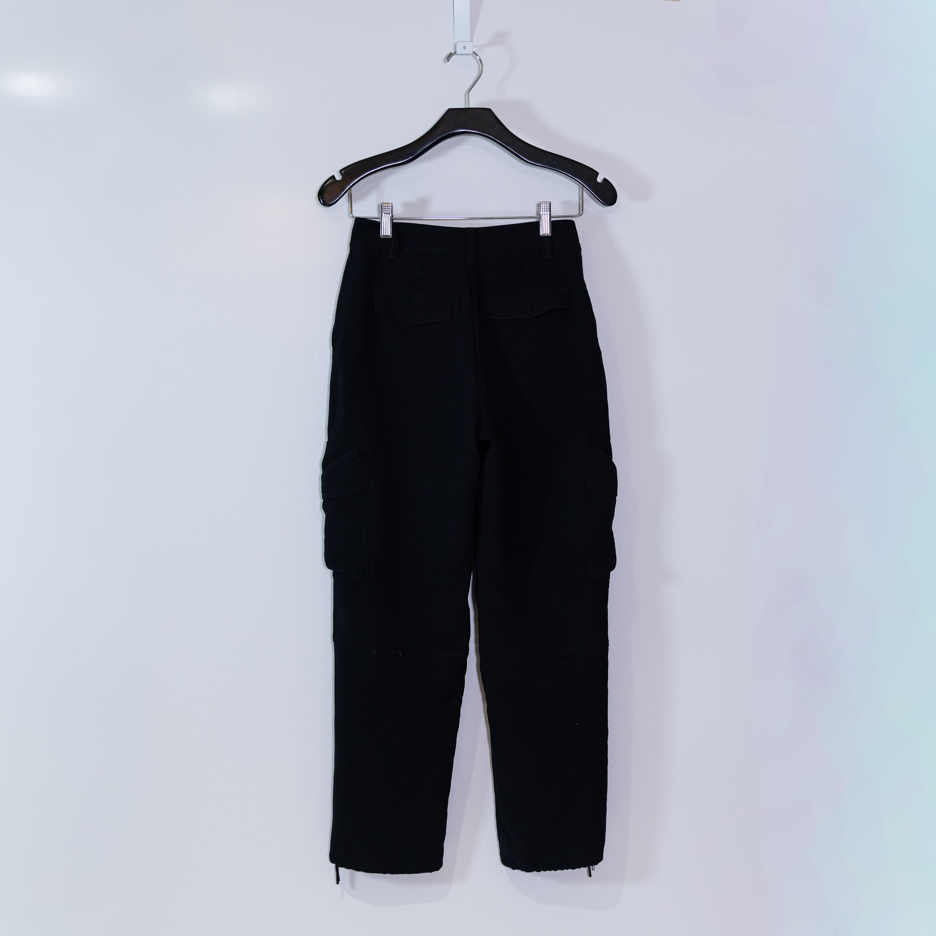 Wilfred Aritzia Project Cargo High Rise Crepe Cargo Trouser Pants Black 0