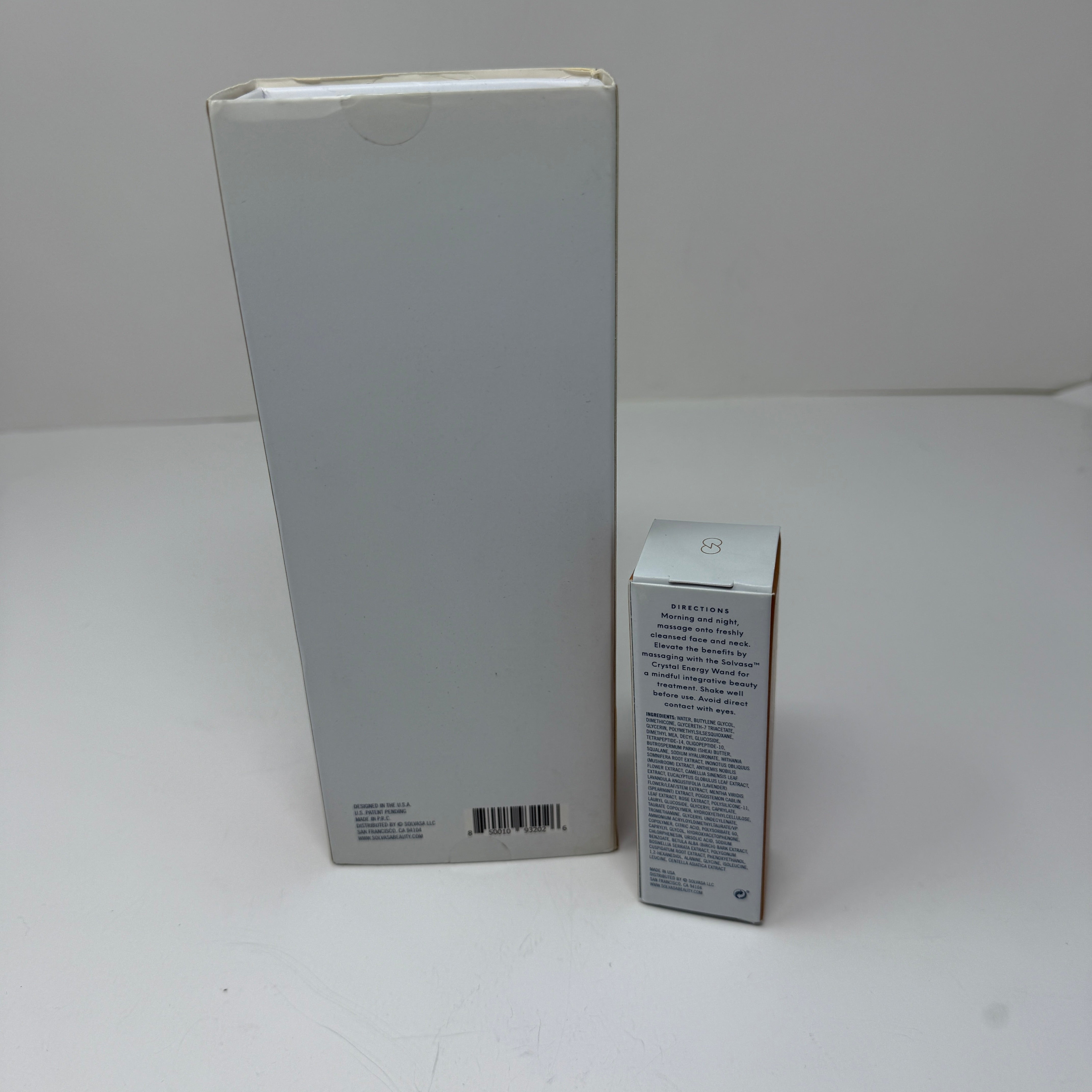 NEW Solvasa Skincare Crystal Energy Wand De Puffer Daily Lymphatic Duo Tool