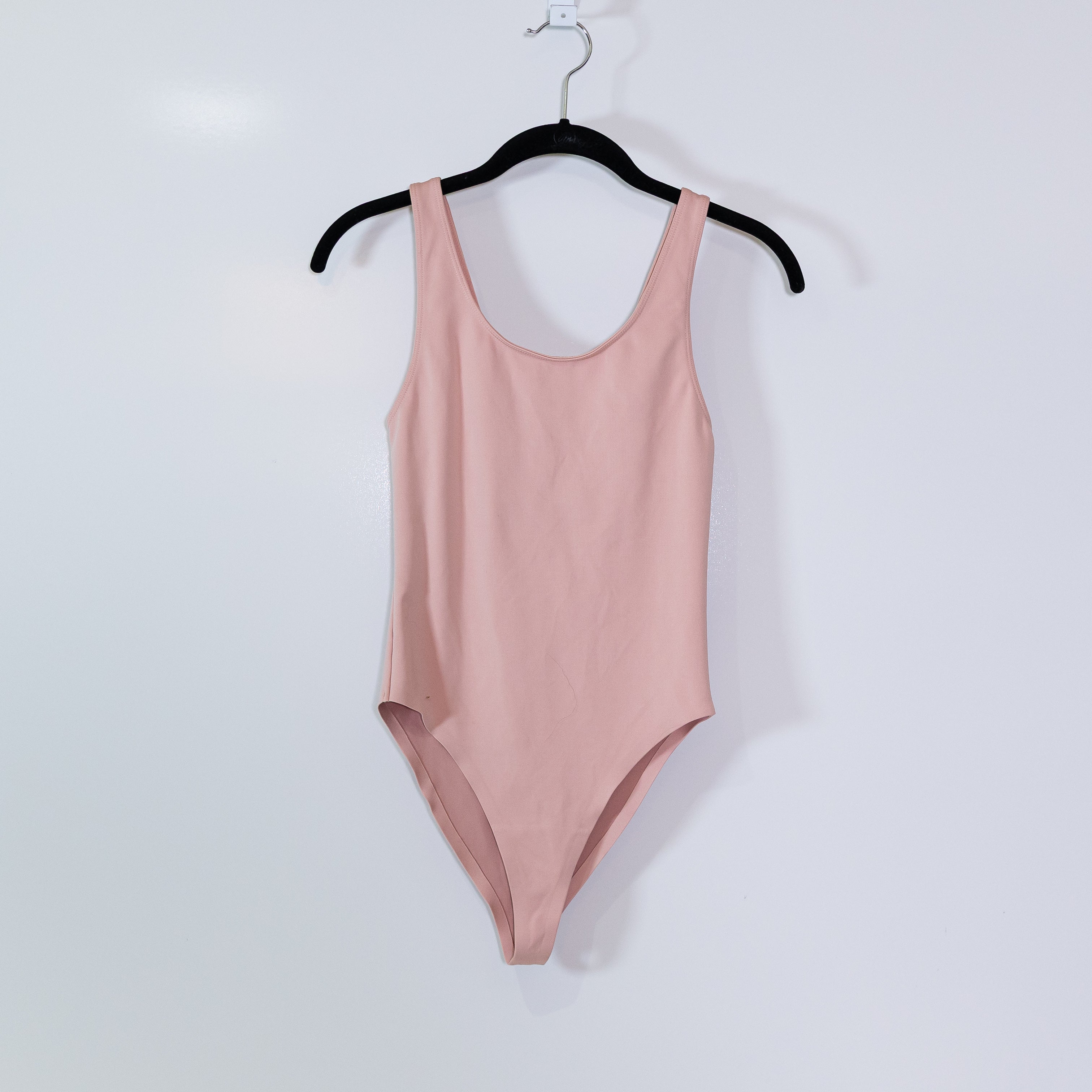 Alo Yoga Women's Scoop Neck Sleeveless Tank One Piece Bodysuit Pink XS