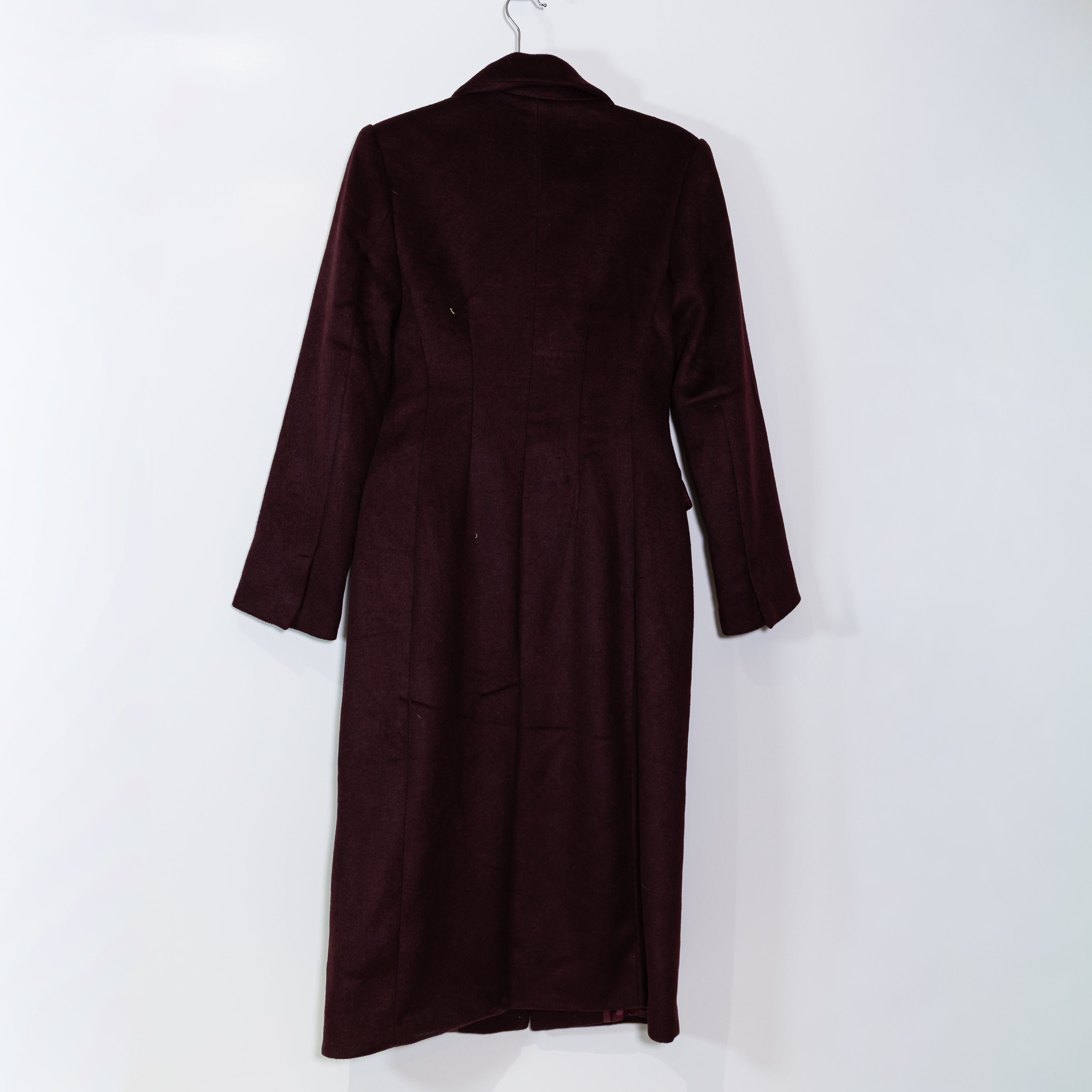 NEW Dynamite Manteau Wool Blend Button Down Pea Coat Jacket Persian Mulberry S