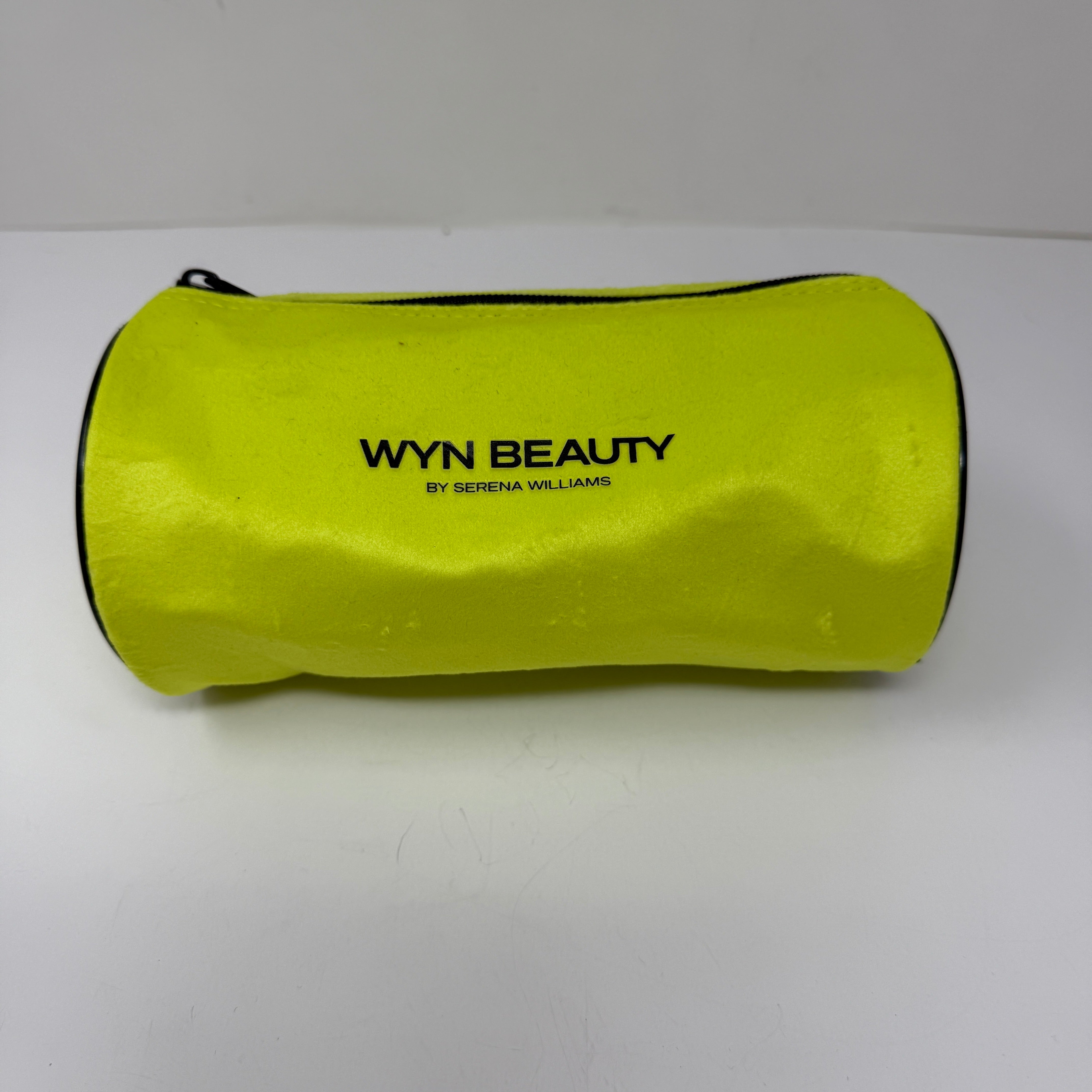 WYN Beauty Tennis Ball Top Zip Makeup Travel Pouch Bag Purse Yellow