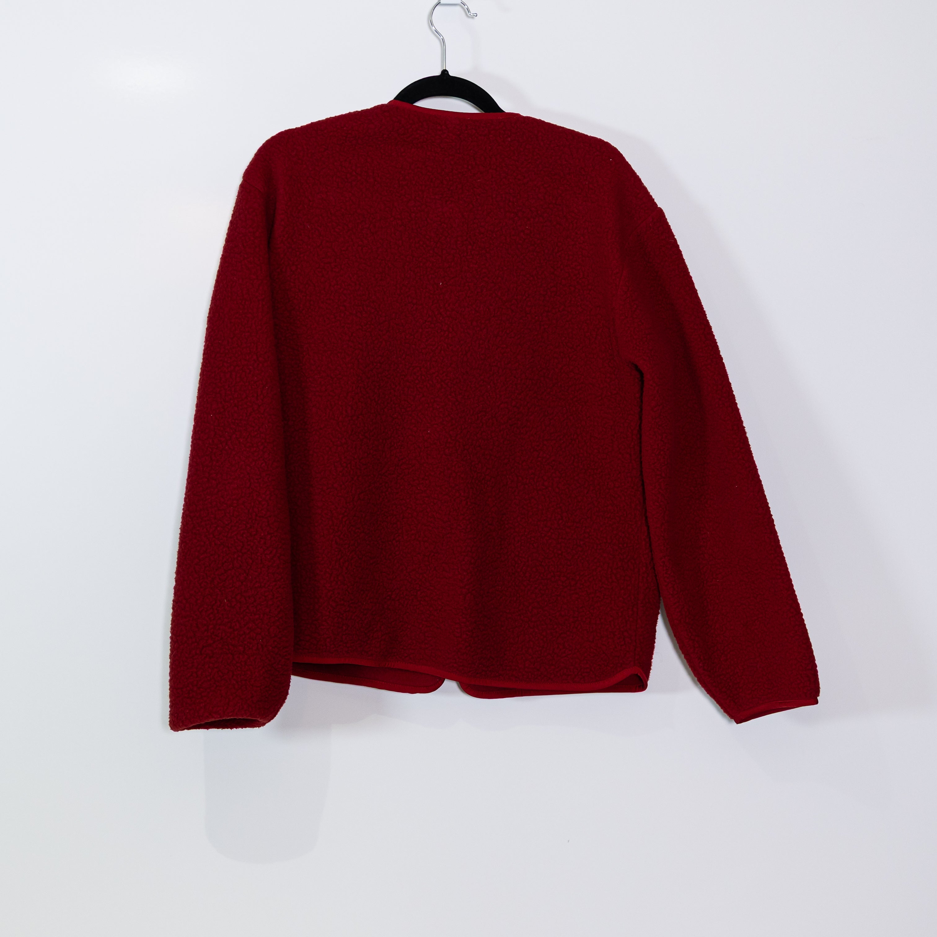 Varley Women's Marina Collarless Fleece Lightweight Full Zip Jacket Red Dahlia S