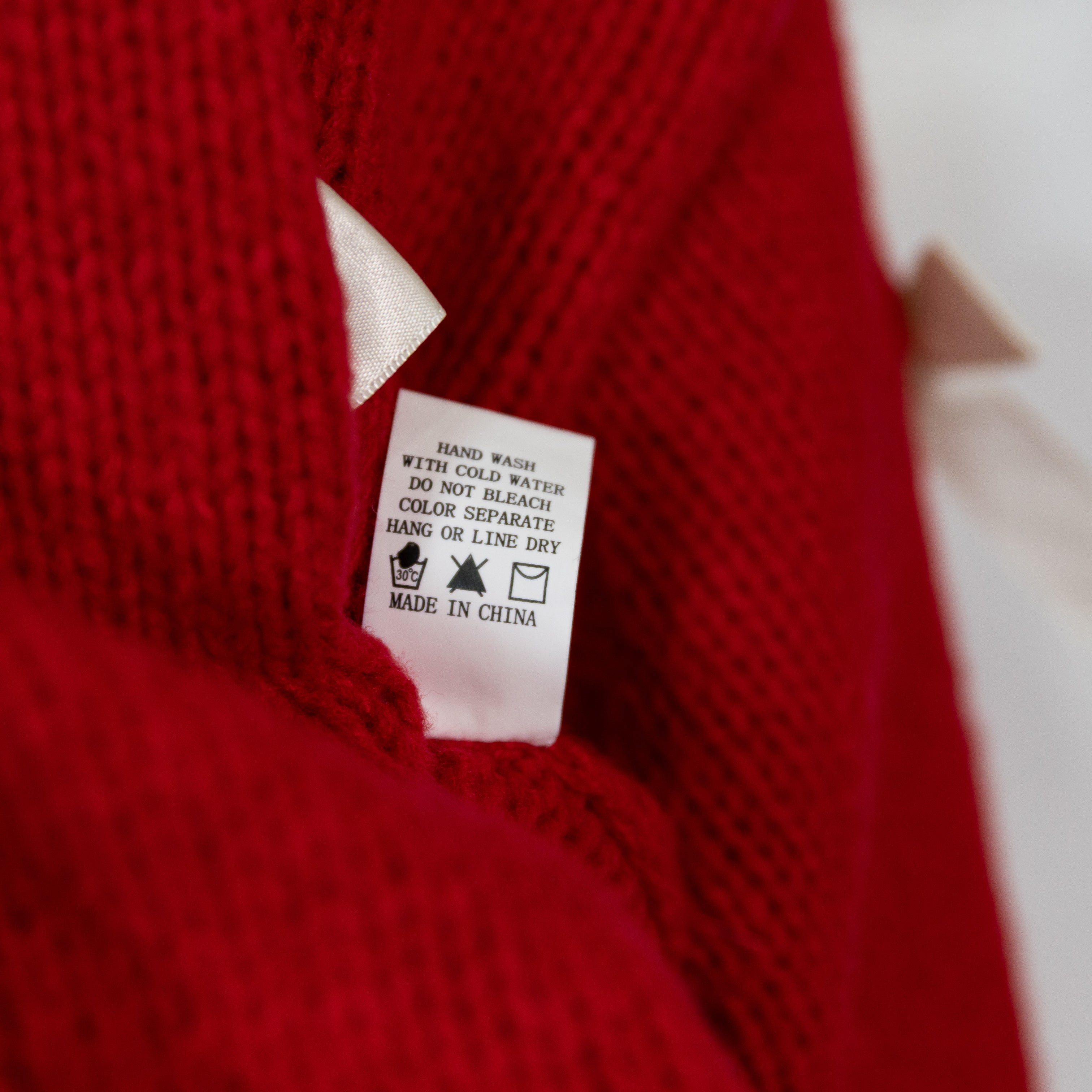 Luna Ivy Knit Stretch Button Front Satin Bow Embellished Cardigan Sweater Red M