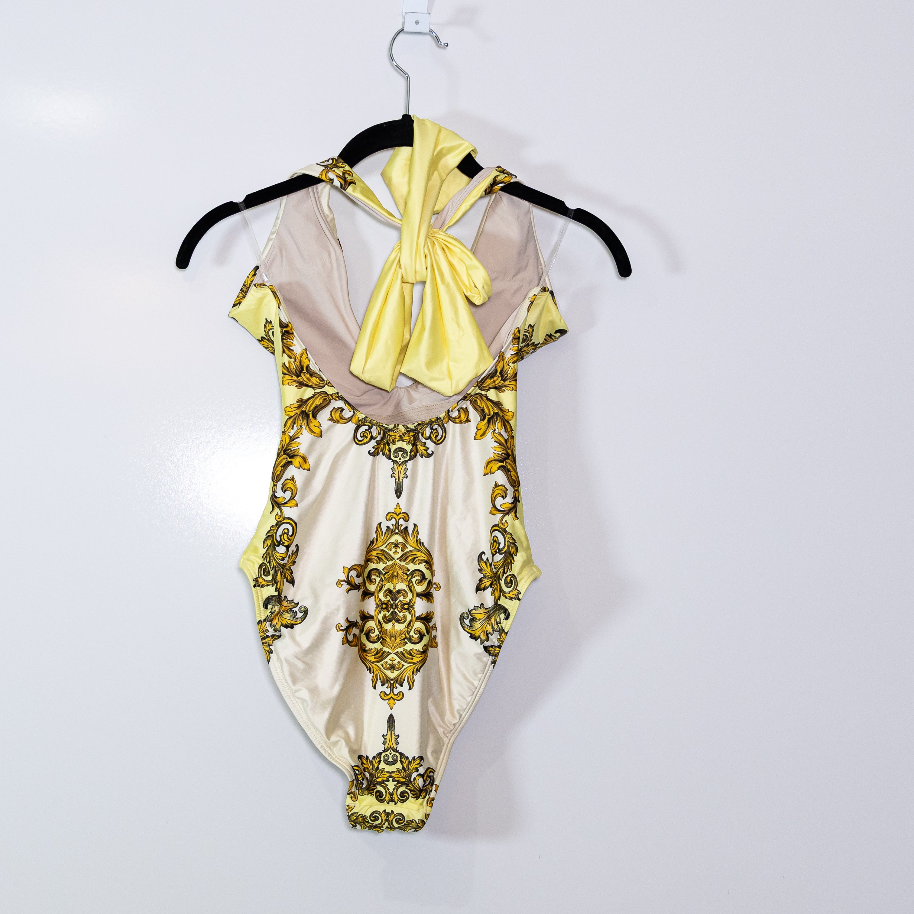NEW PQ Swim x Alice And Olivia Golden Coast Cross Front One Piece Bathing Suit S