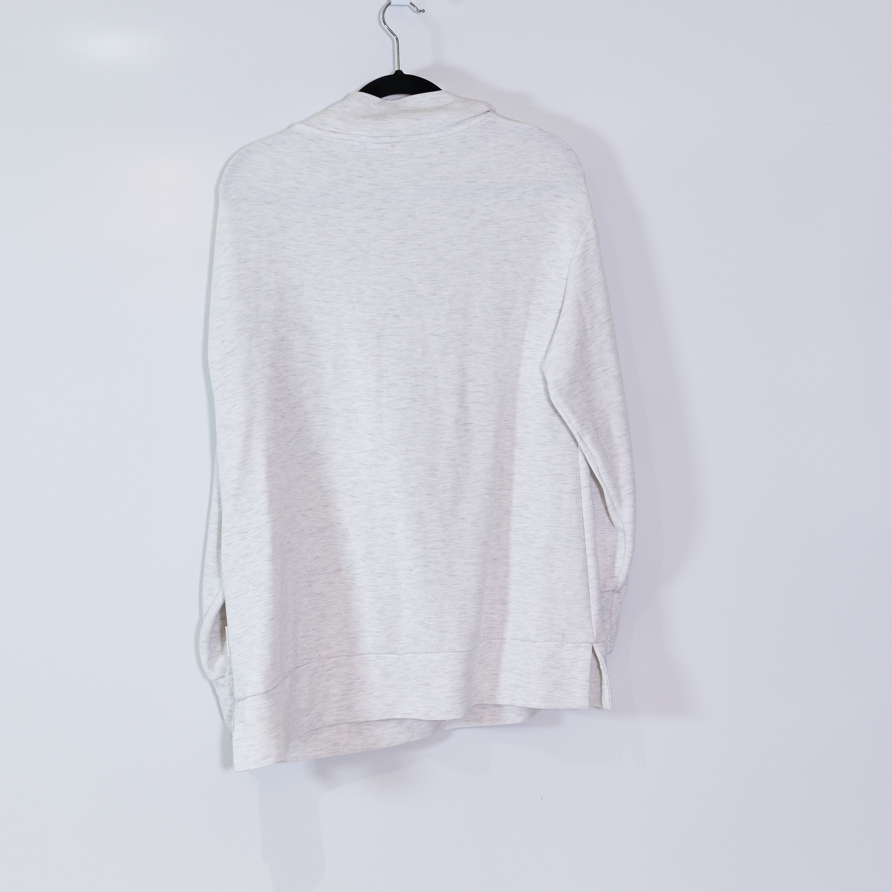 Varley Women's Modena Longline Sweat Turtleneck Pullover Sweater Heather Gray M