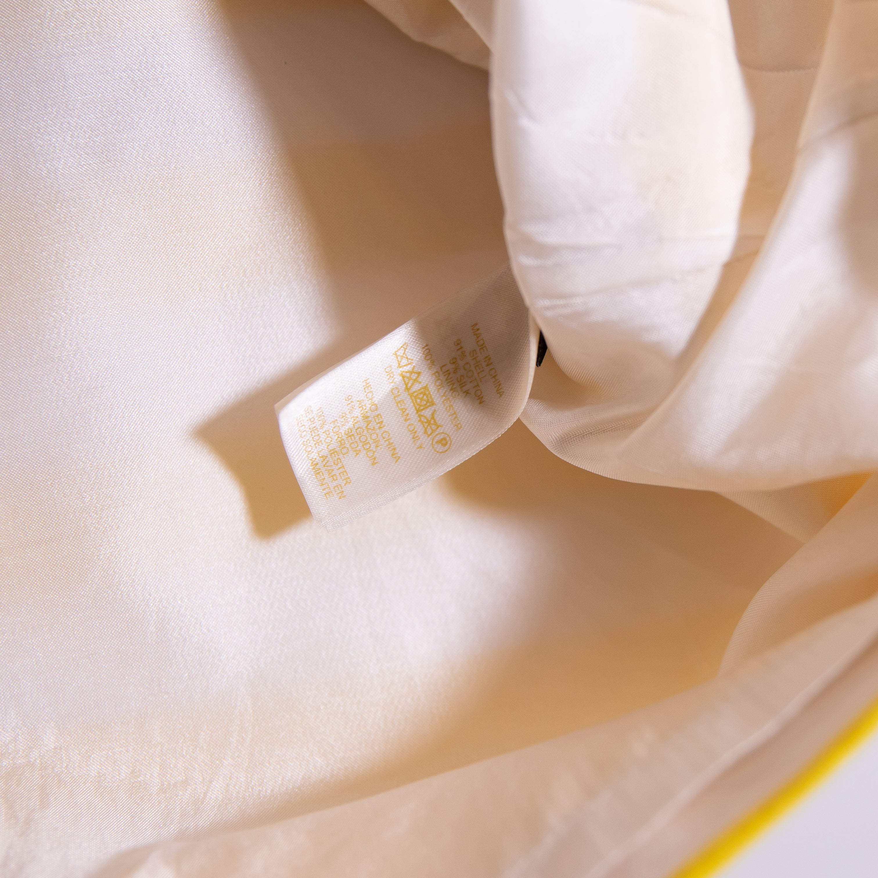 Kate Spade Cotton Silk Yellow White Stripe Print Pattern Mini Skirt 8