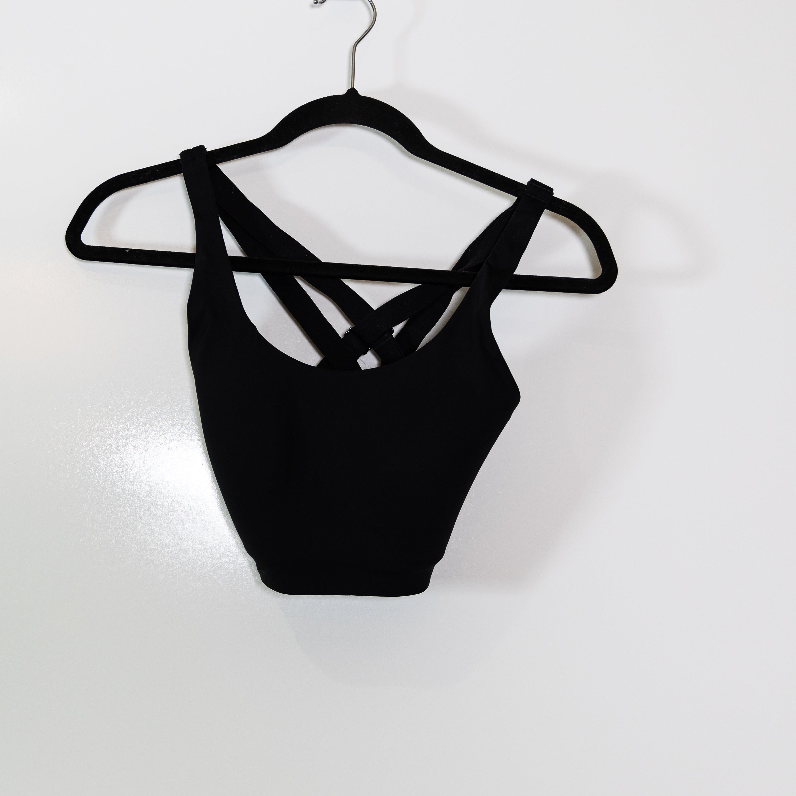 Lululemon Women's Energy Adjustable Stripe High Support Sports Bra Solid Black S