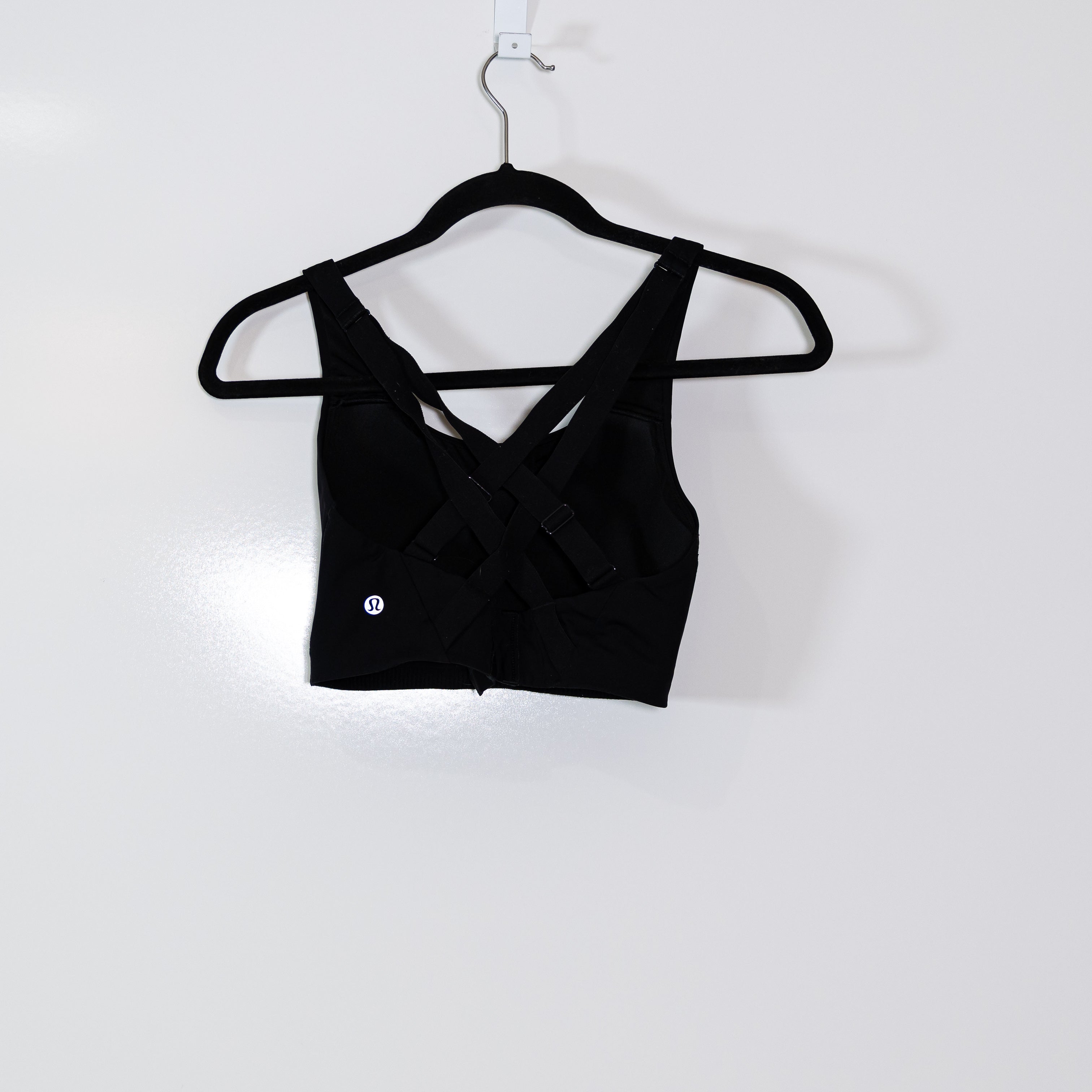Lululemon Women's Energy Adjustable Stripe High Support Sports Bra Solid Black S