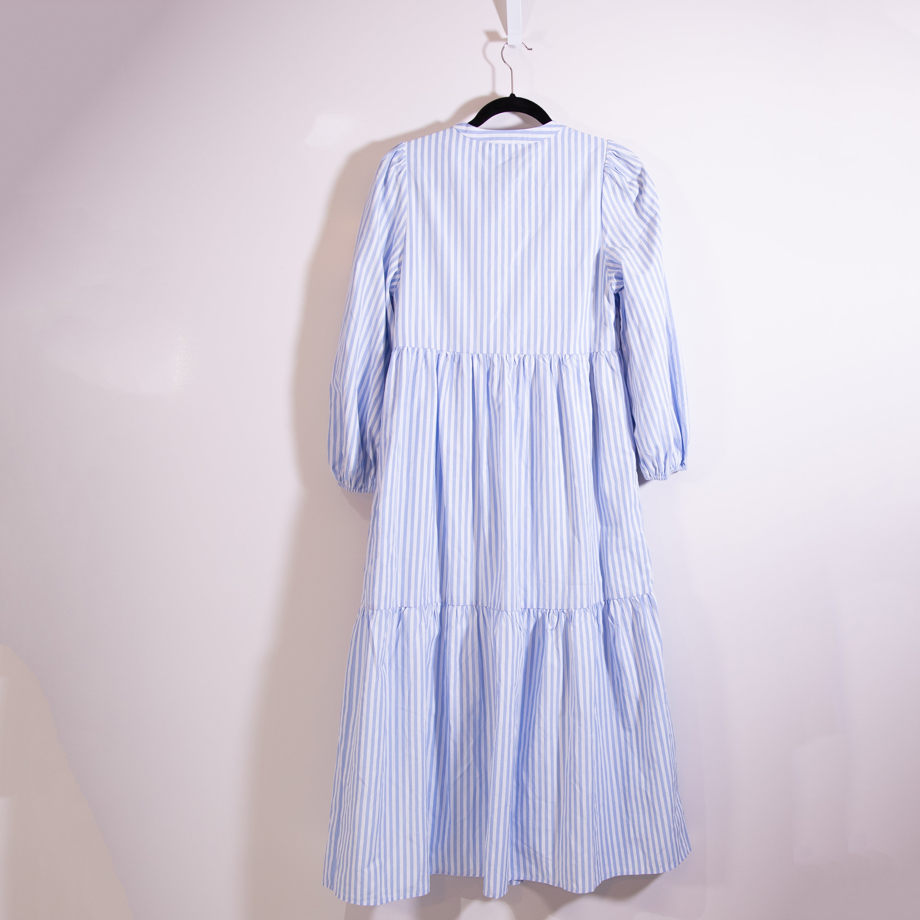 Pomander Place Tuckernuck Alora Cotton Blend Tiered Pullover Maxi Dress Stripe S