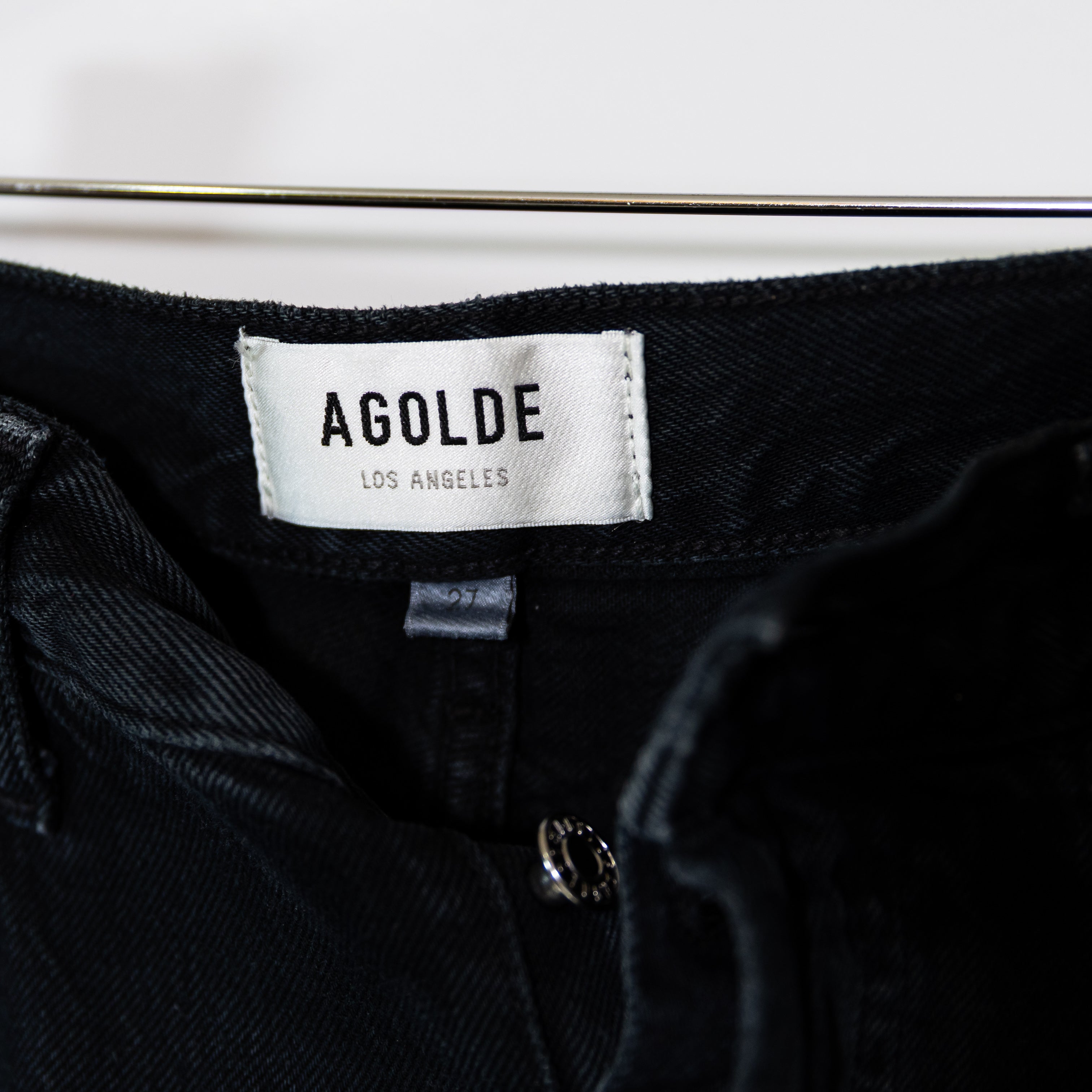 Agolde Denim 90s Pinch Waist High Rise Straight Regenerative Cotton Jean Crushed