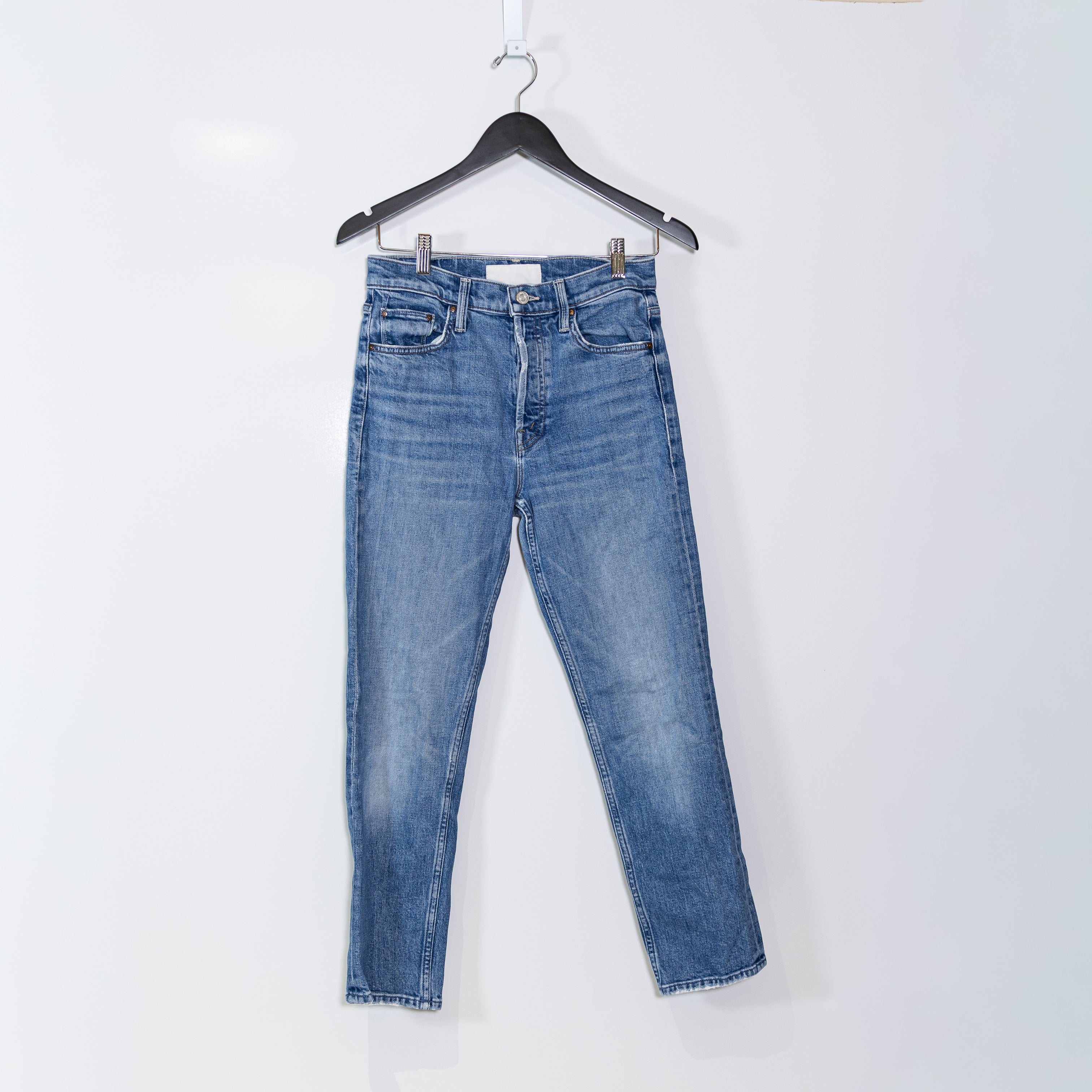 Mother Denim The Tomcat Ankle Crop Cotton Stretch Jeans Running With Scissors 27