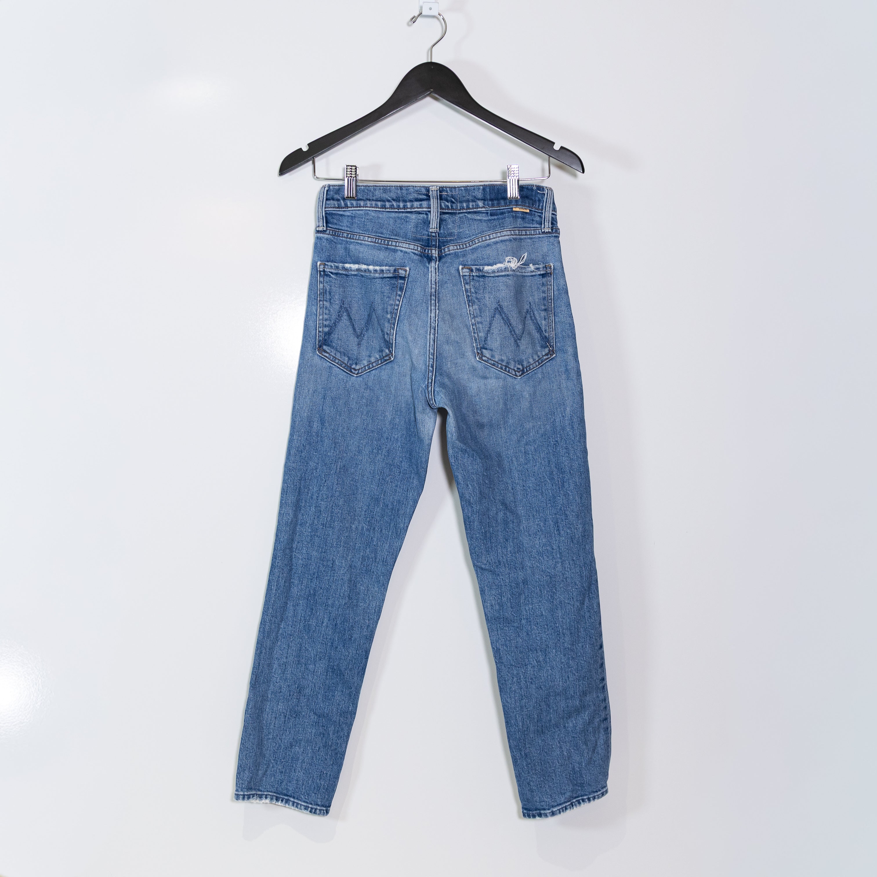 Mother Denim The Tomcat Ankle Crop Cotton Stretch Jeans Running With Scissors 27