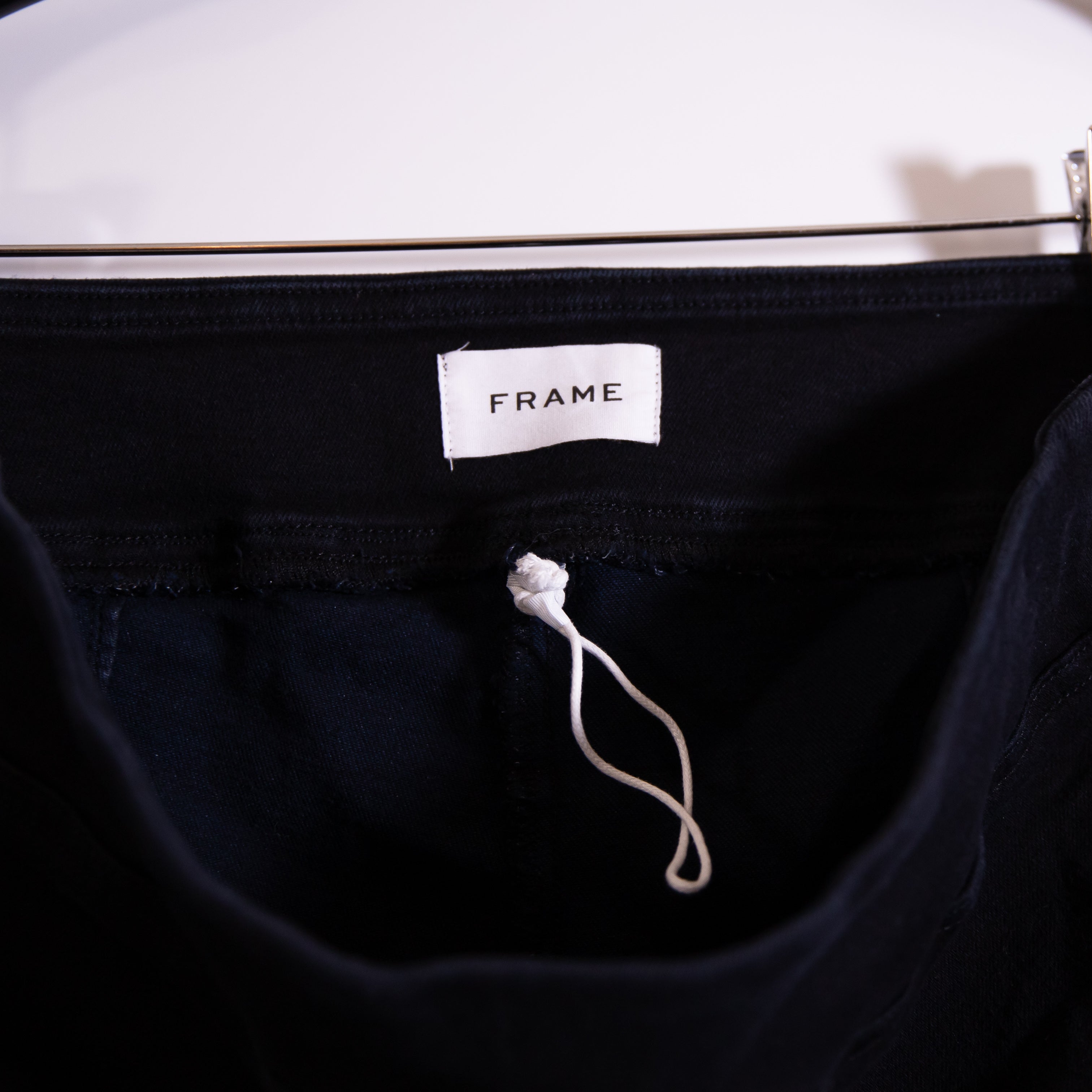 Frame Denim The Jet Set Crop Mini Flare Cotton Stretch Denim Jeans Sheen Noir 2