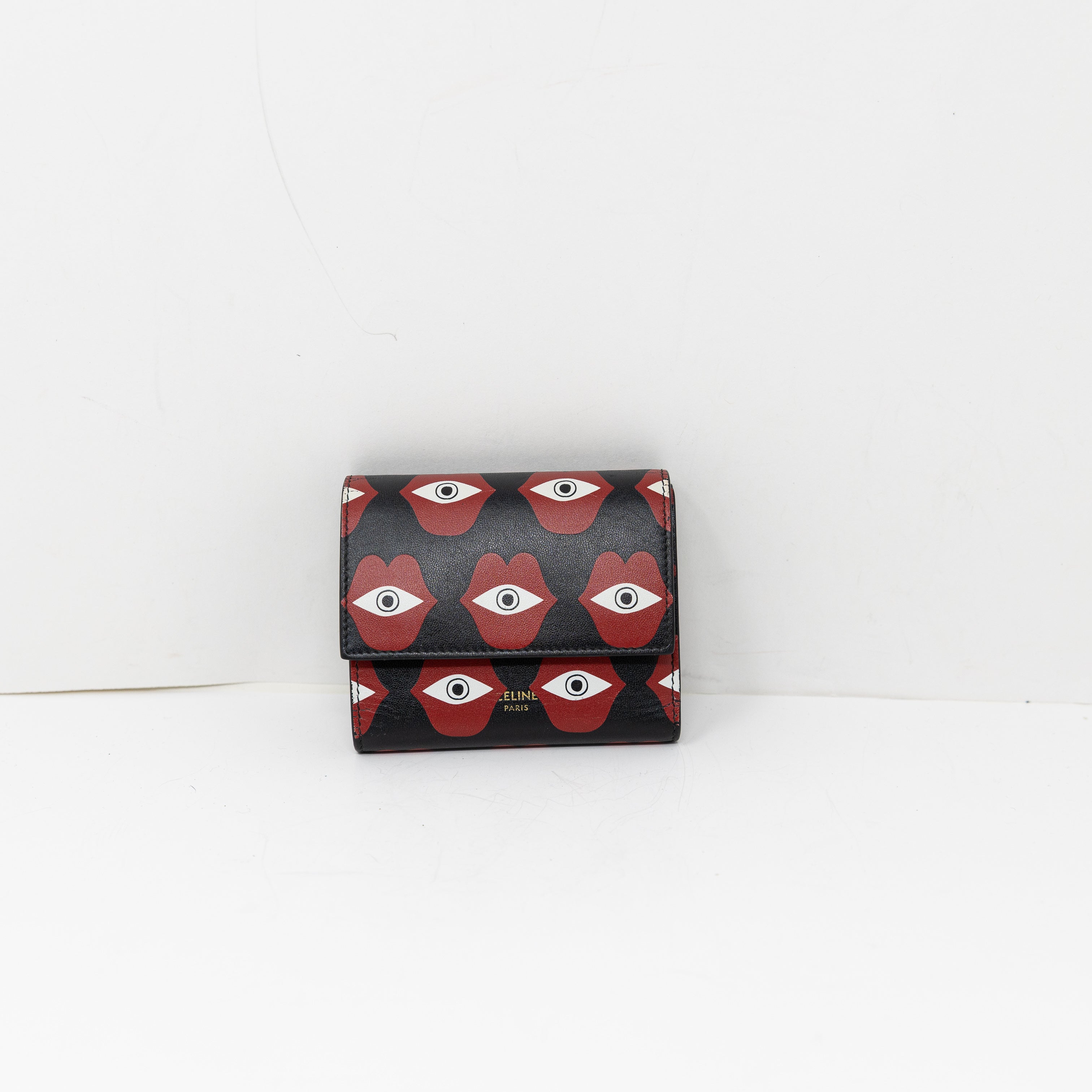 Celine 2019 x Anneli Sanaye Henriksson Telepathic Love Graphic Compact Wallet