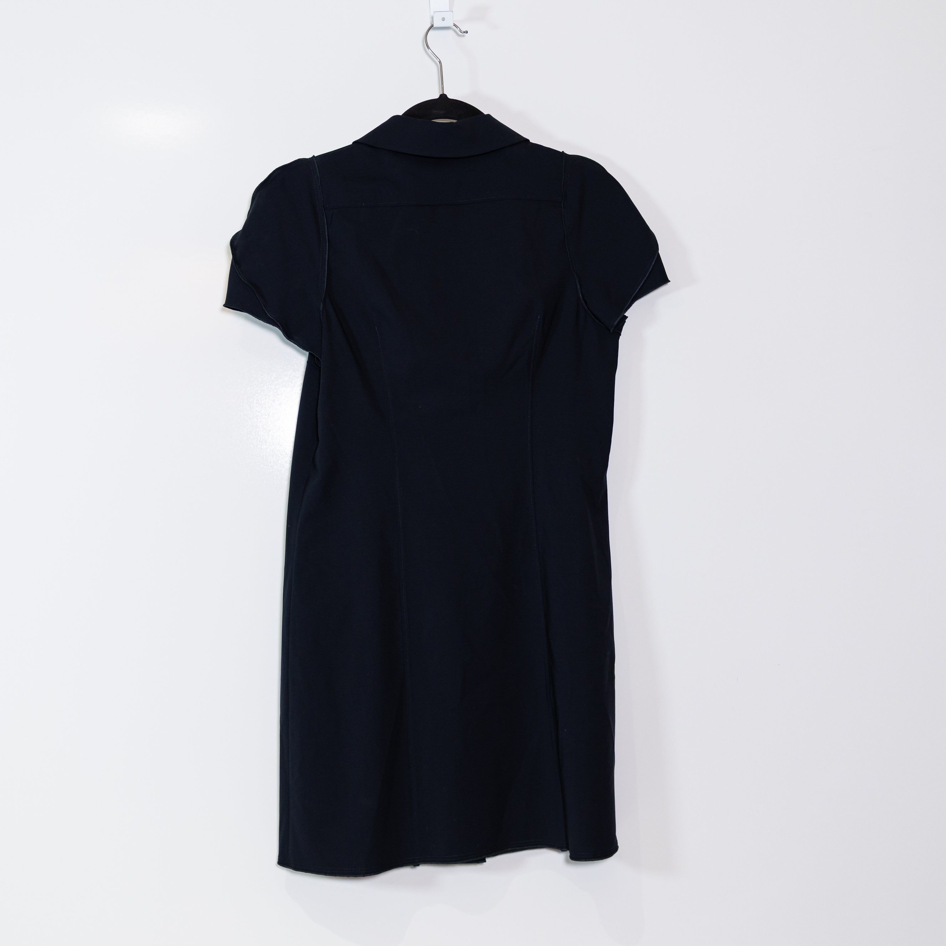 Jil Sander Women's Made In Italy Wool Blend Crepe Button Front Mini Dress Small