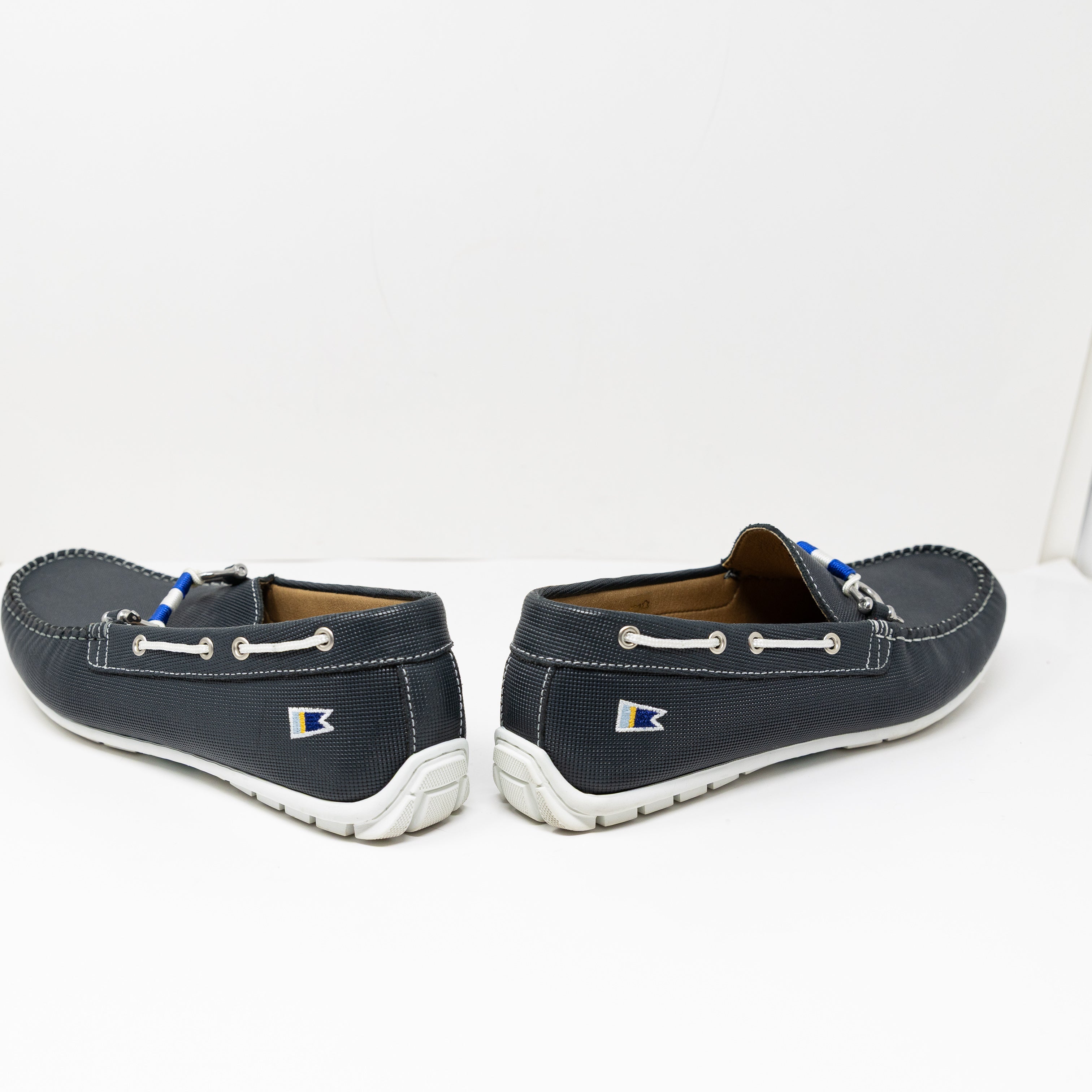 Riomar Men's The Navy Waterman Genuine Leather Slip On Loafers Flats Shoes 11.5