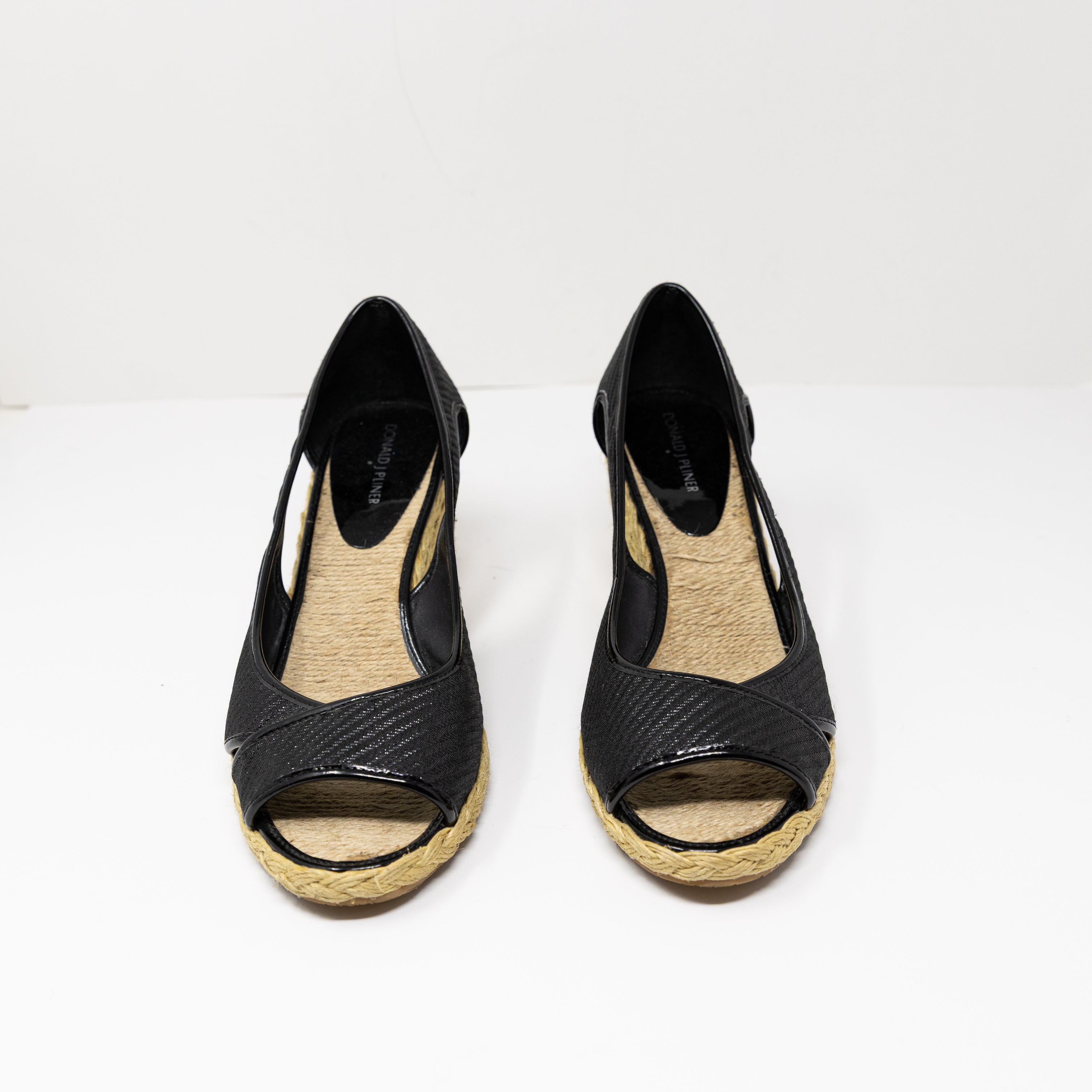 Donald J Pliner Coraa Woven Braided Espadrille Textured Peep Toe Wedge Heels 11