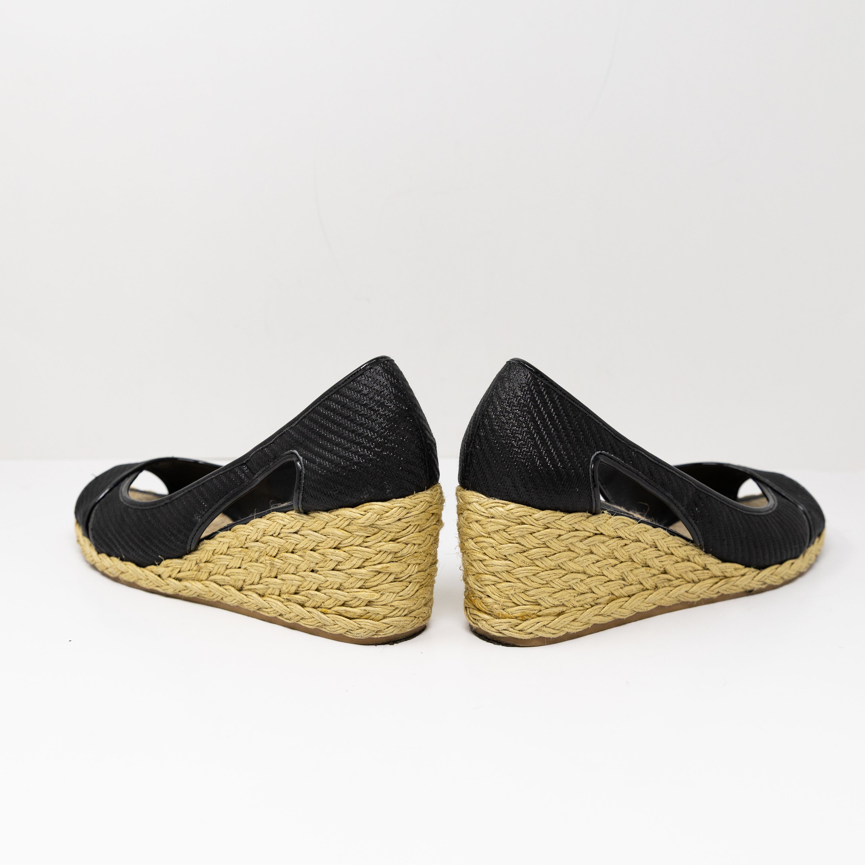 Donald J Pliner Coraa Woven Braided Espadrille Textured Peep Toe Wedge Heels 11