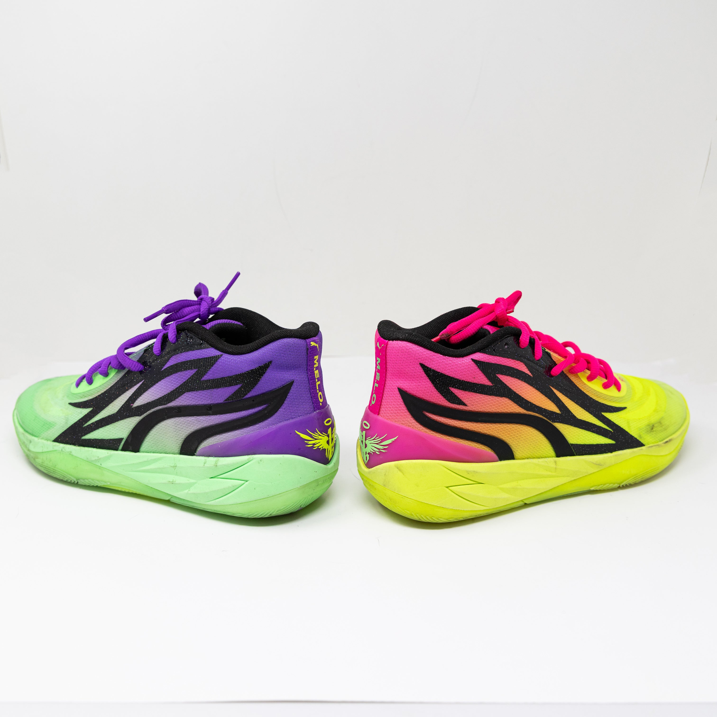 Puma Lamelo Ball MB.02 Rick & Morty Adventures Low Top Sneakers Shoes Neon 9.5