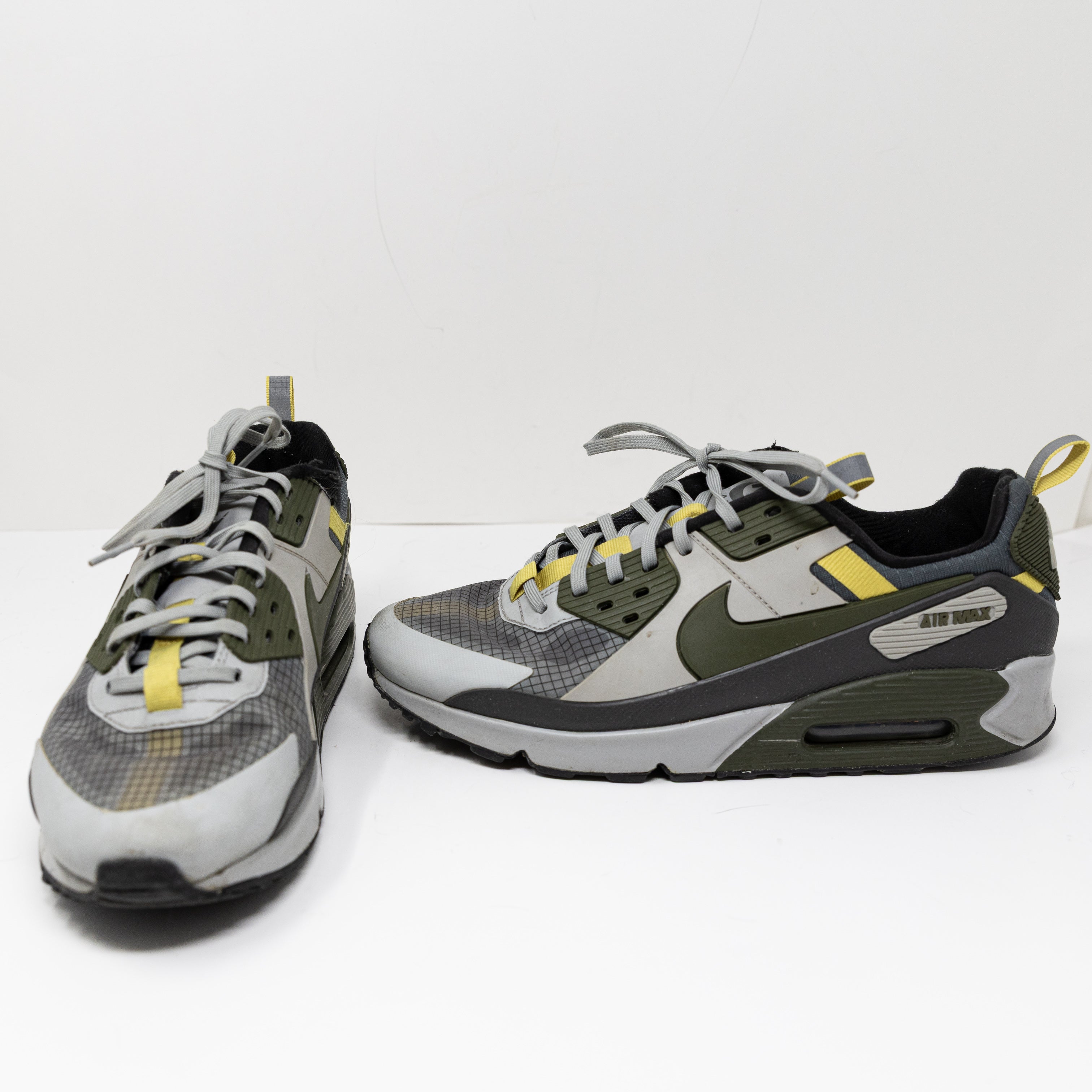 Nike Mens' Air Max 90 Drift Grey Cargo Khaki Low Top Trainers Sneakers Shoes 10