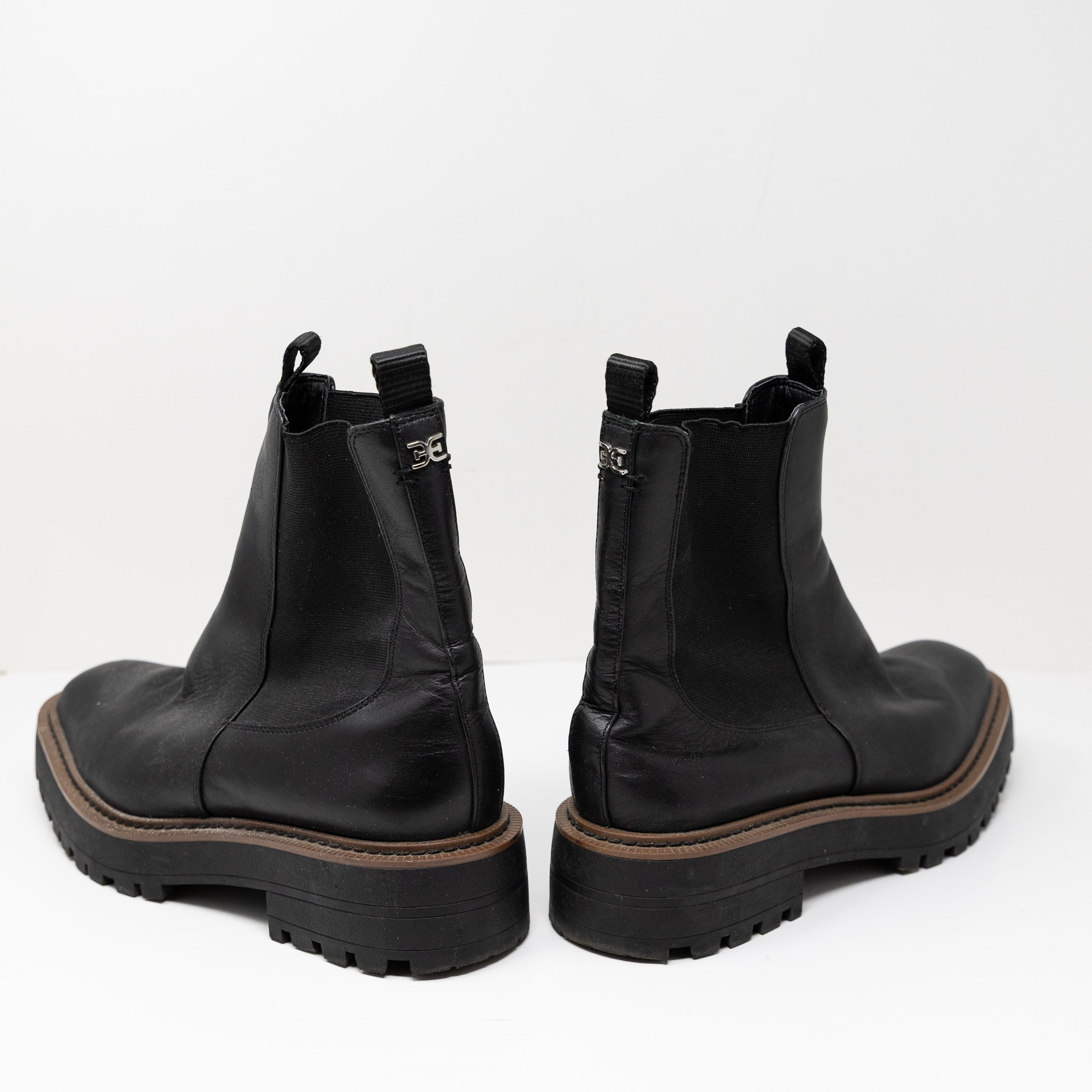 Sam Edelman Laguna Waterproof Lug Sole Pull On Chelsea Ankle Boot Shoes Black 10